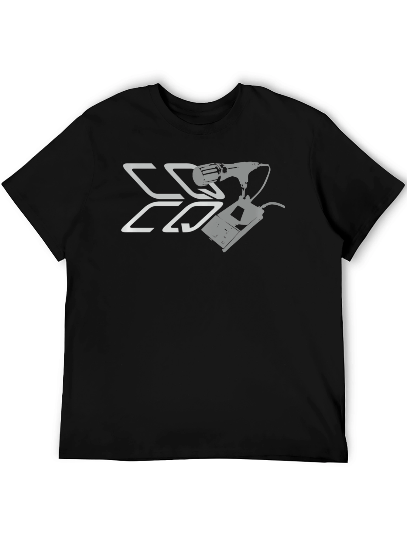 Retro Microphone & Console Black T-Shirt