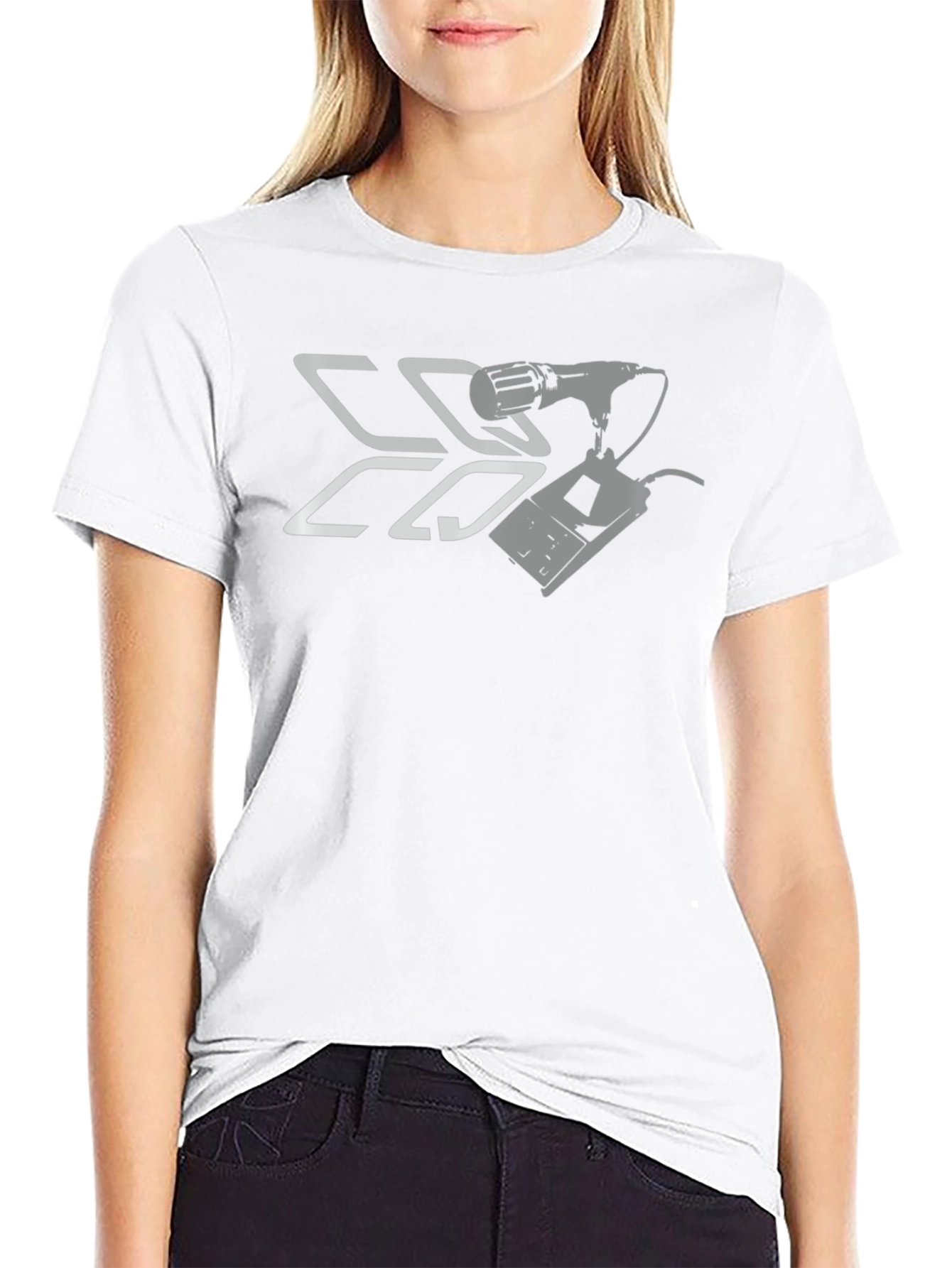 Retro Microphone & Console Black T-Shirt