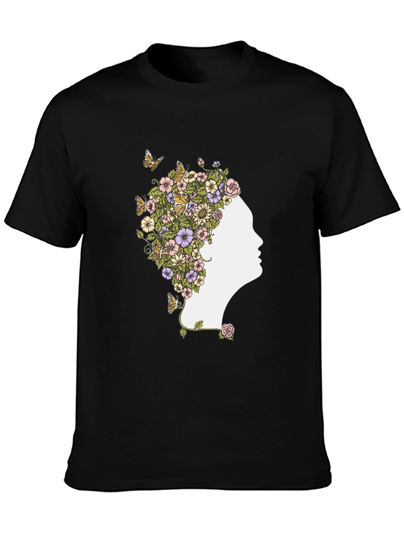 Floral Silhouette Graphic Tee