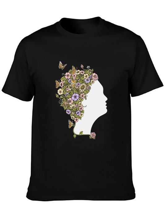 Floral Silhouette Graphic Tee