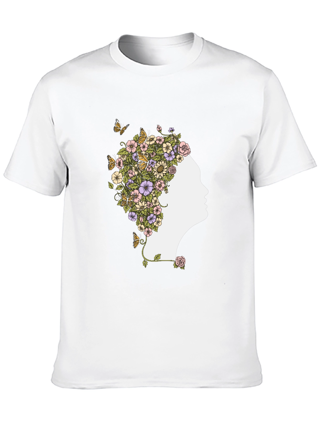 Floral Silhouette Graphic Tee