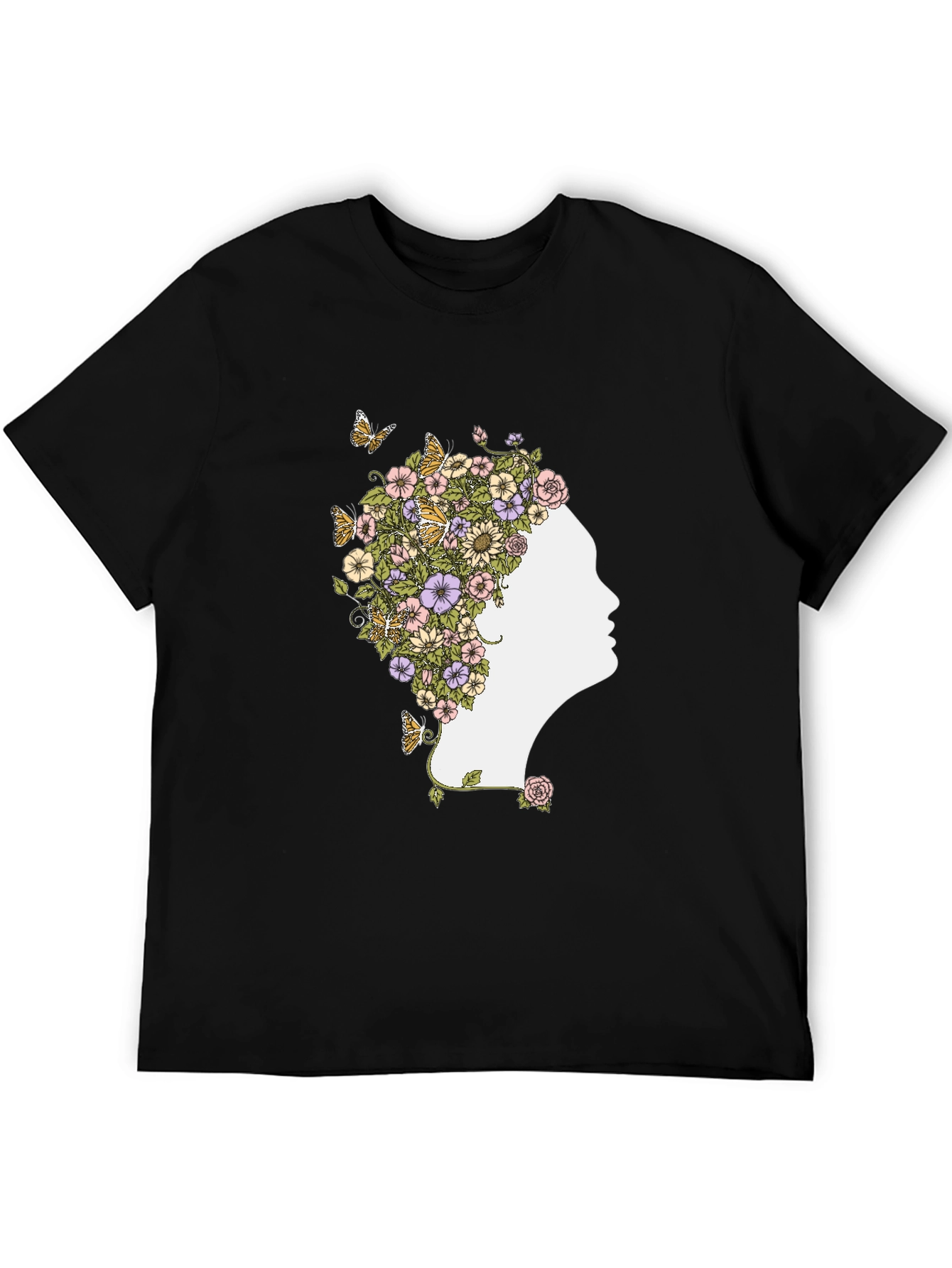 Floral Silhouette Graphic Tee