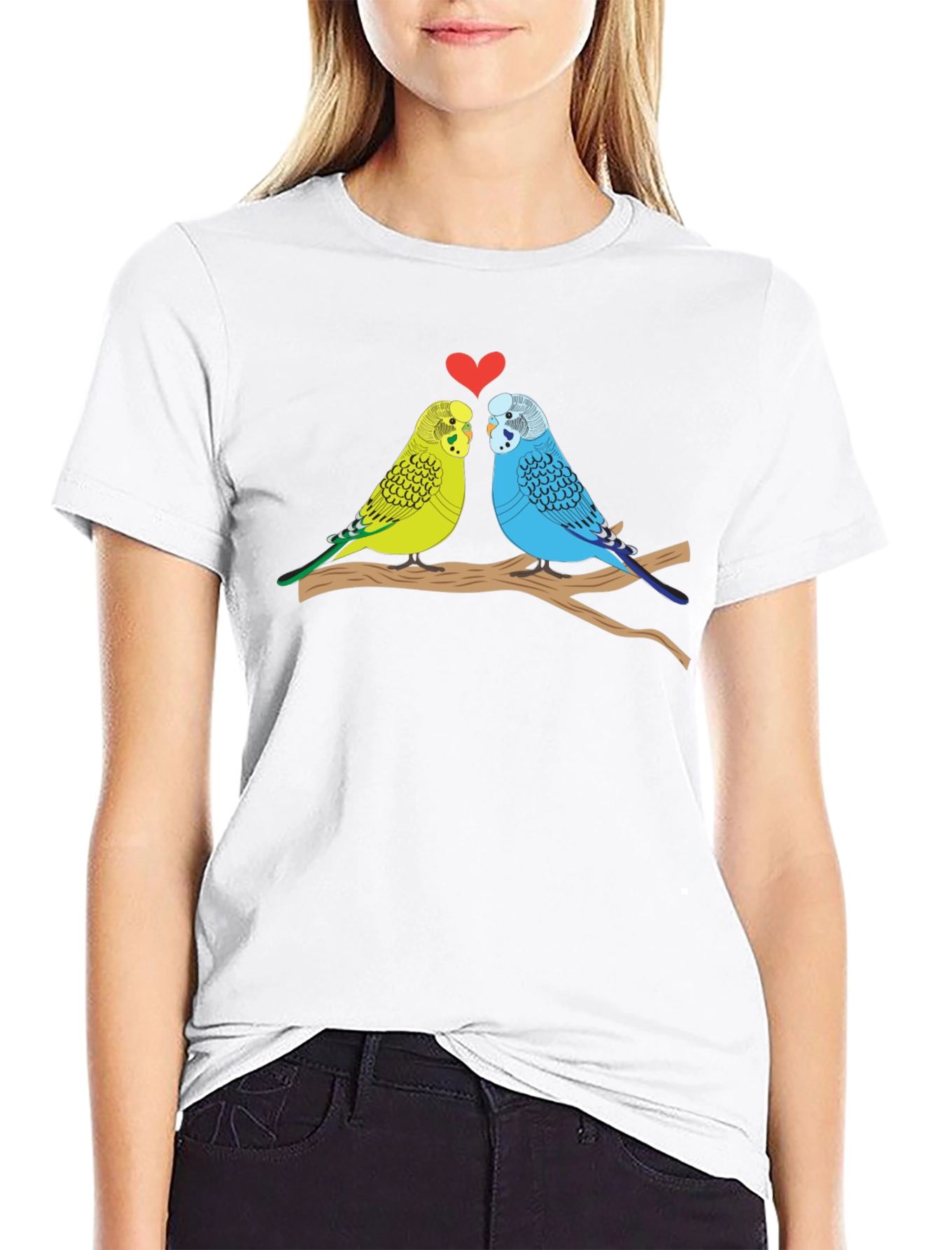 Budgie Love T-Shirt - Cute Bird Couple Tee