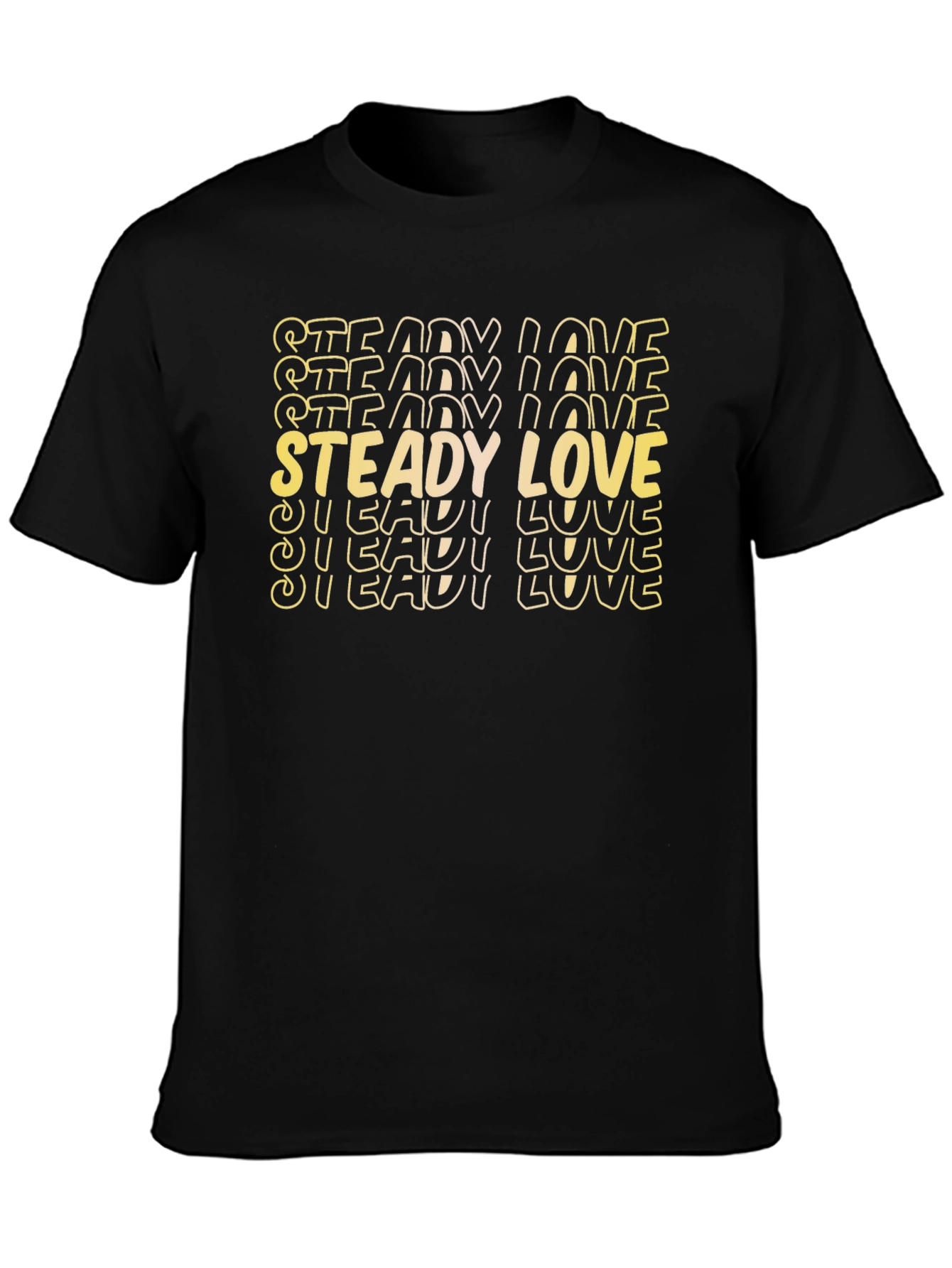 Steady Love Graphic Tee - Trendy Black T-Shirt