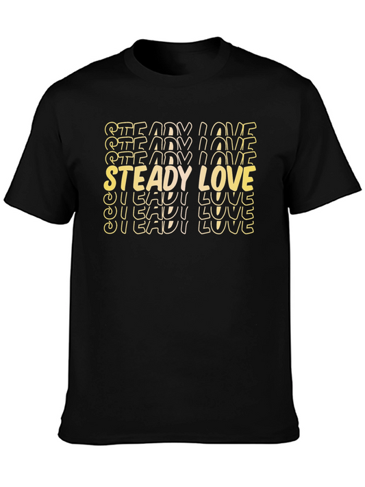 Steady Love Graphic Tee - Trendy Black T-Shirt