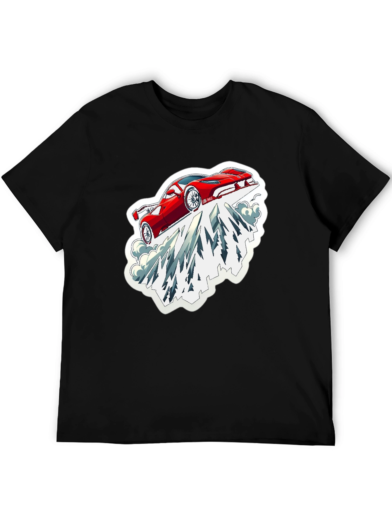 Red Car Mountain Graphic Tee
