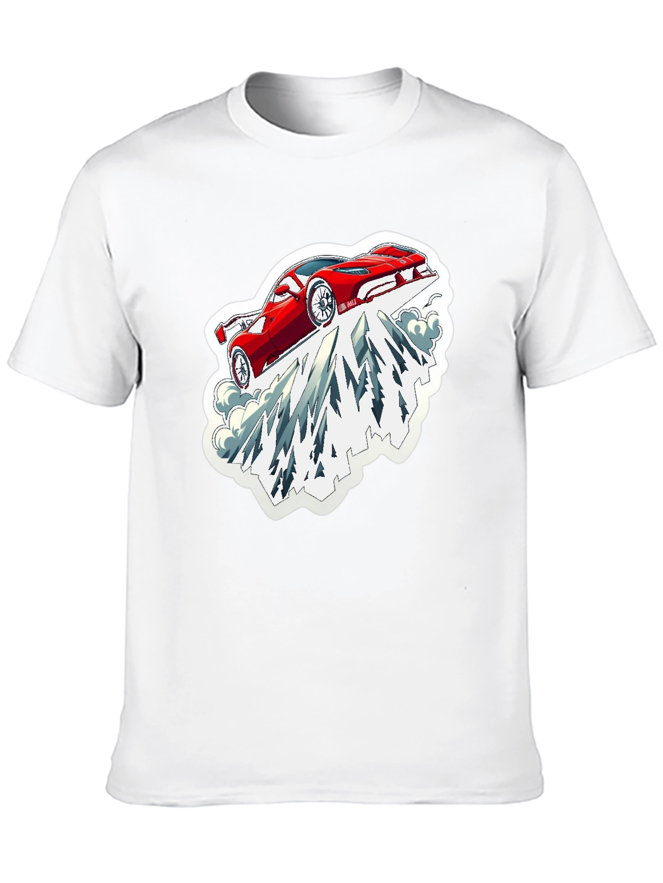 Red Car Mountain Graphic Tee