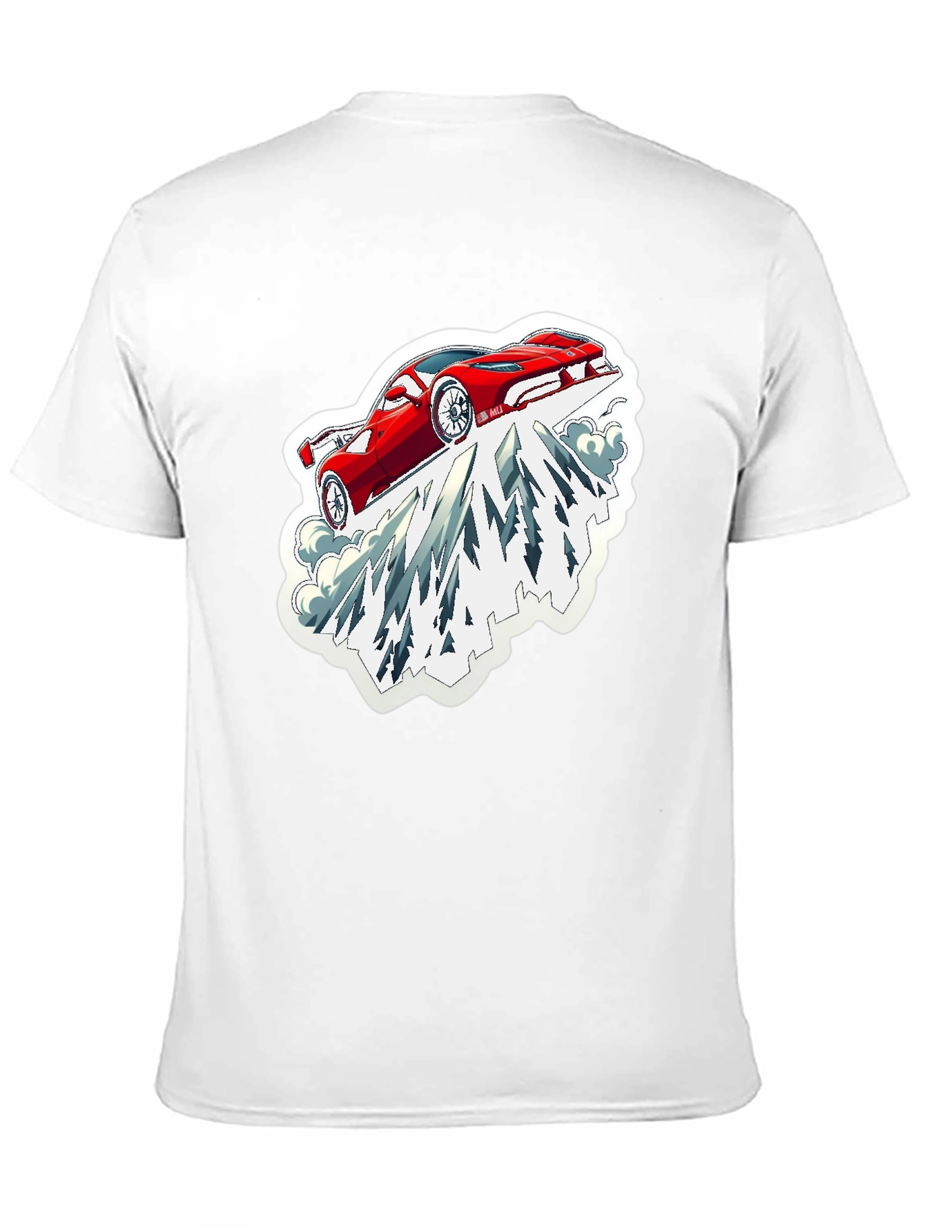 Red Car Mountain Graphic Tee