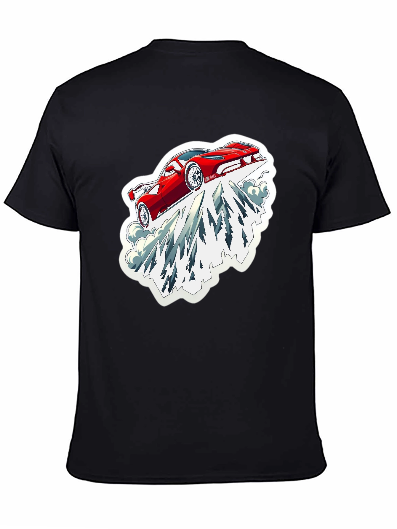 Red Car Mountain Graphic Tee