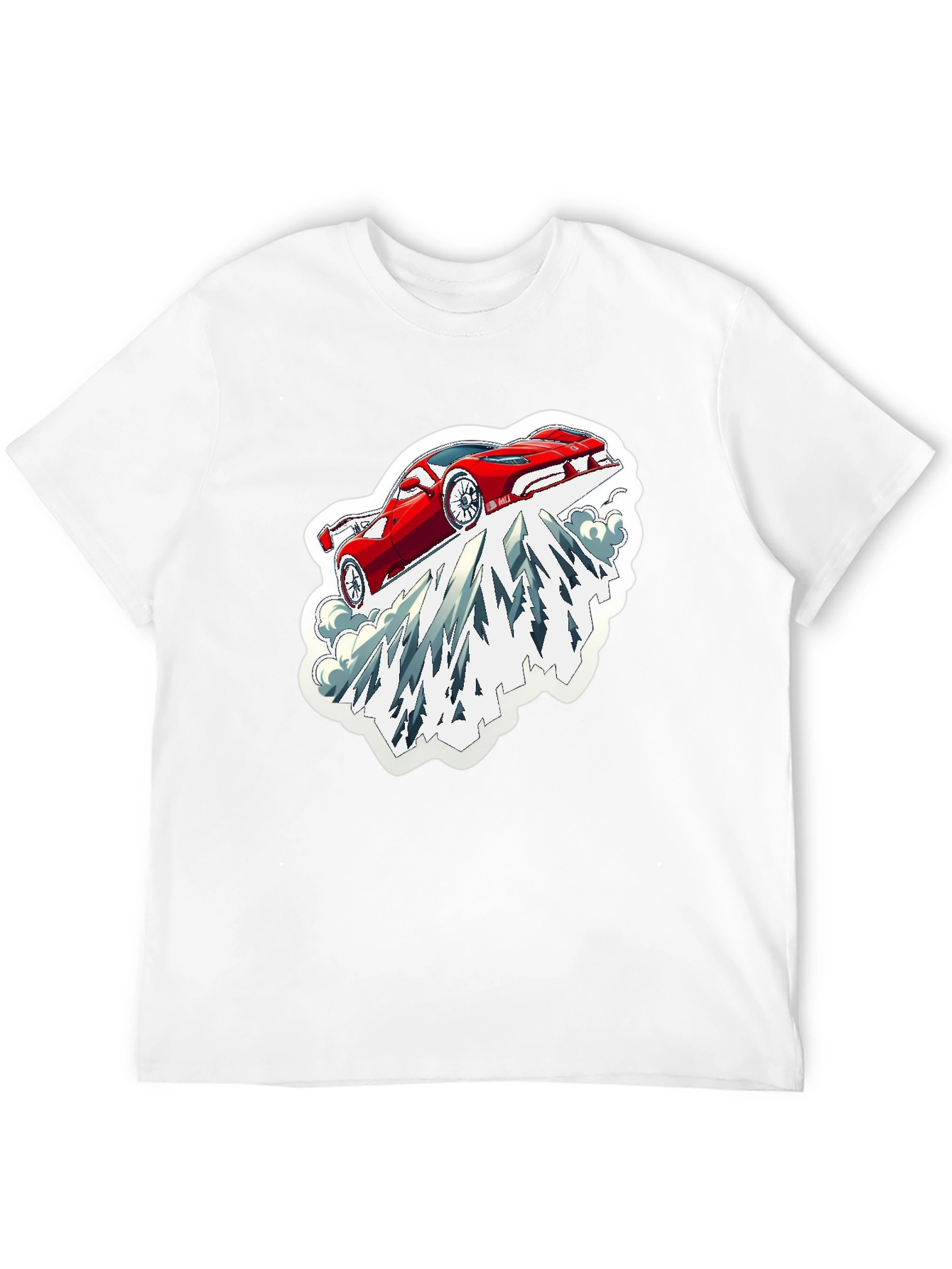 Red Car Mountain Graphic Tee