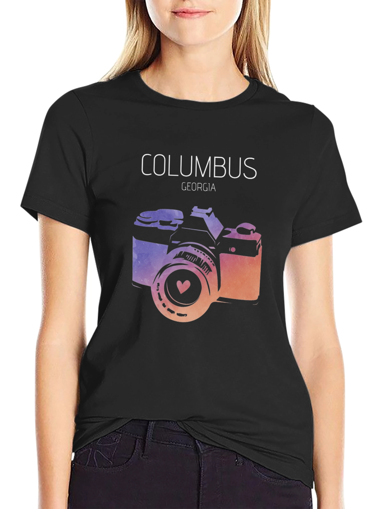 Columbus Georgia Camera Graphic T-Shirt