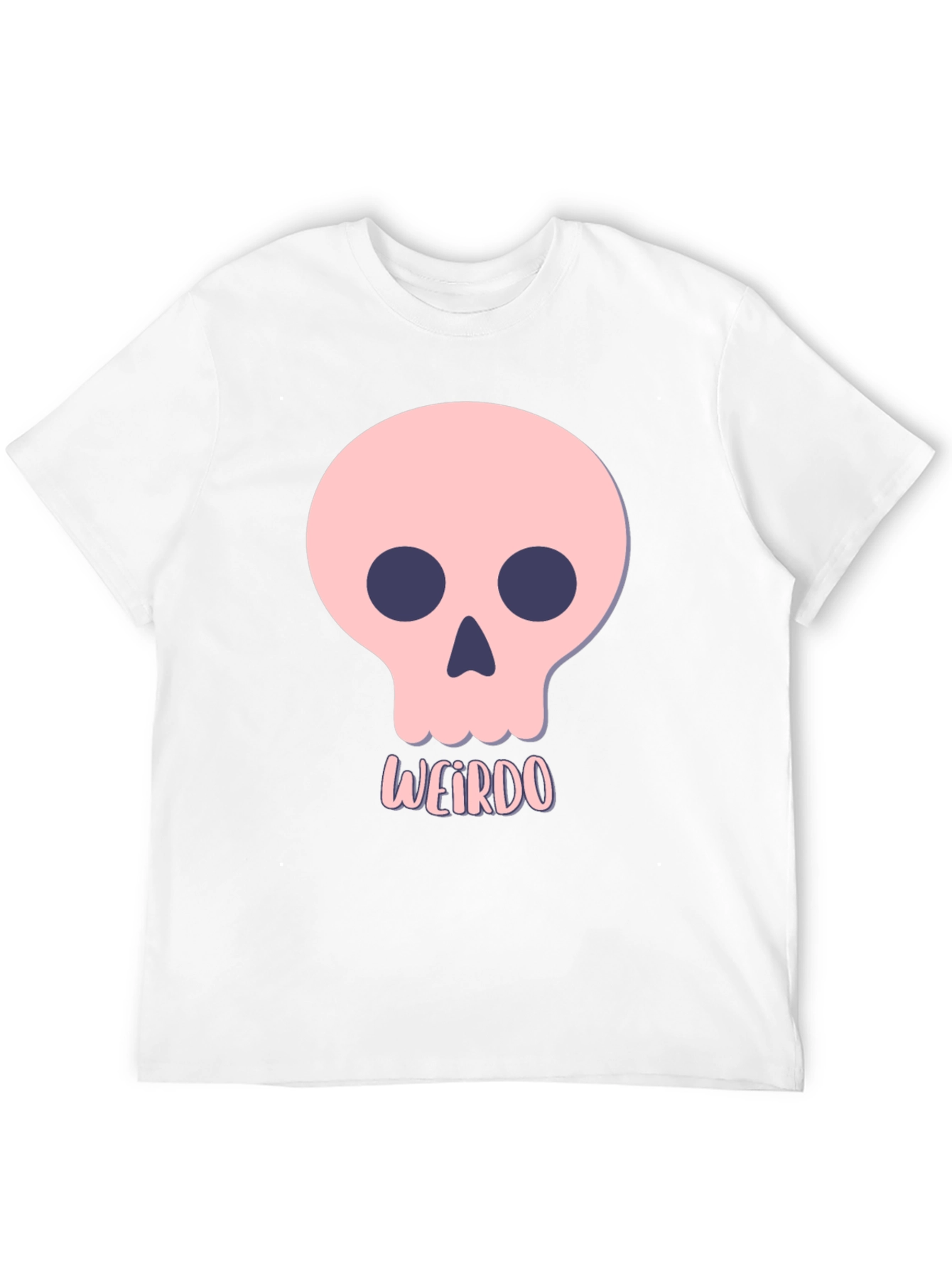 Weirdo Skull Graphic Tee - Black Cotton T-Shirt