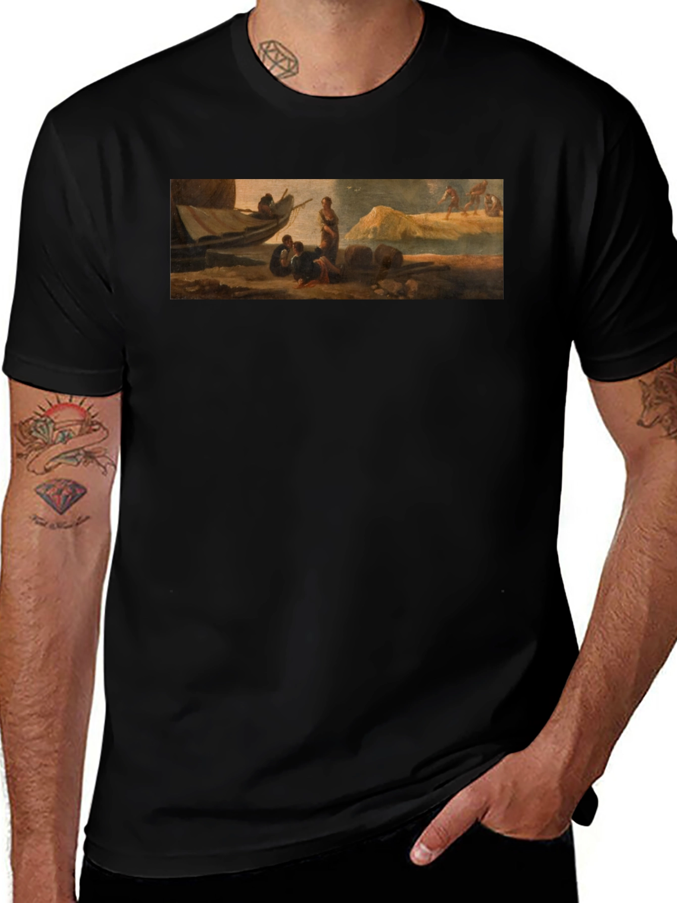 Art Inspired Mens Black T-Shirt