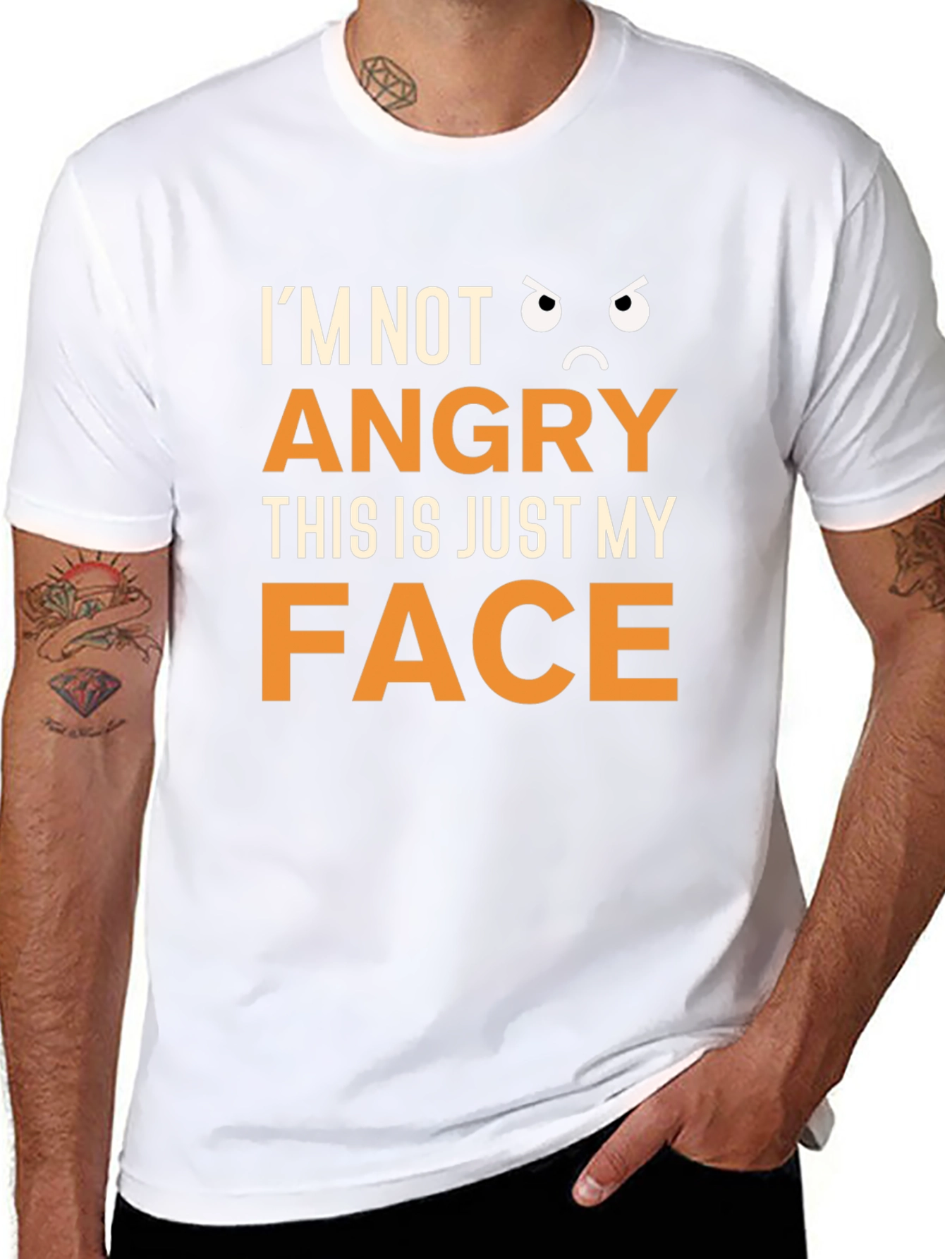 Funny Im Not Angry Graphic T-Shirt