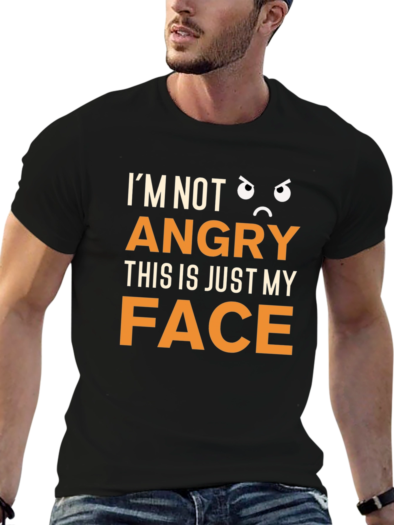 Funny Im Not Angry Graphic T-Shirt