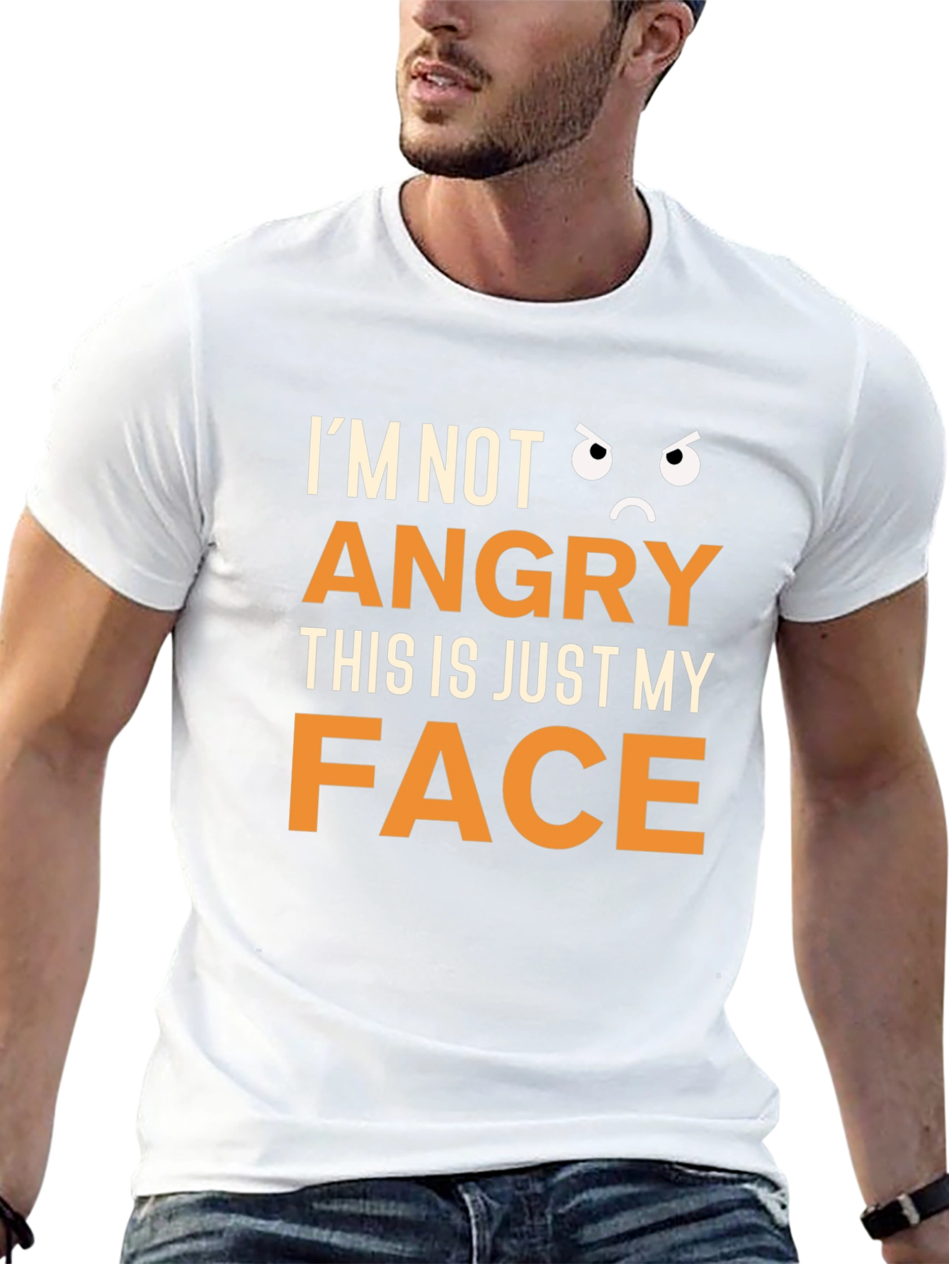 Funny Im Not Angry Graphic T-Shirt