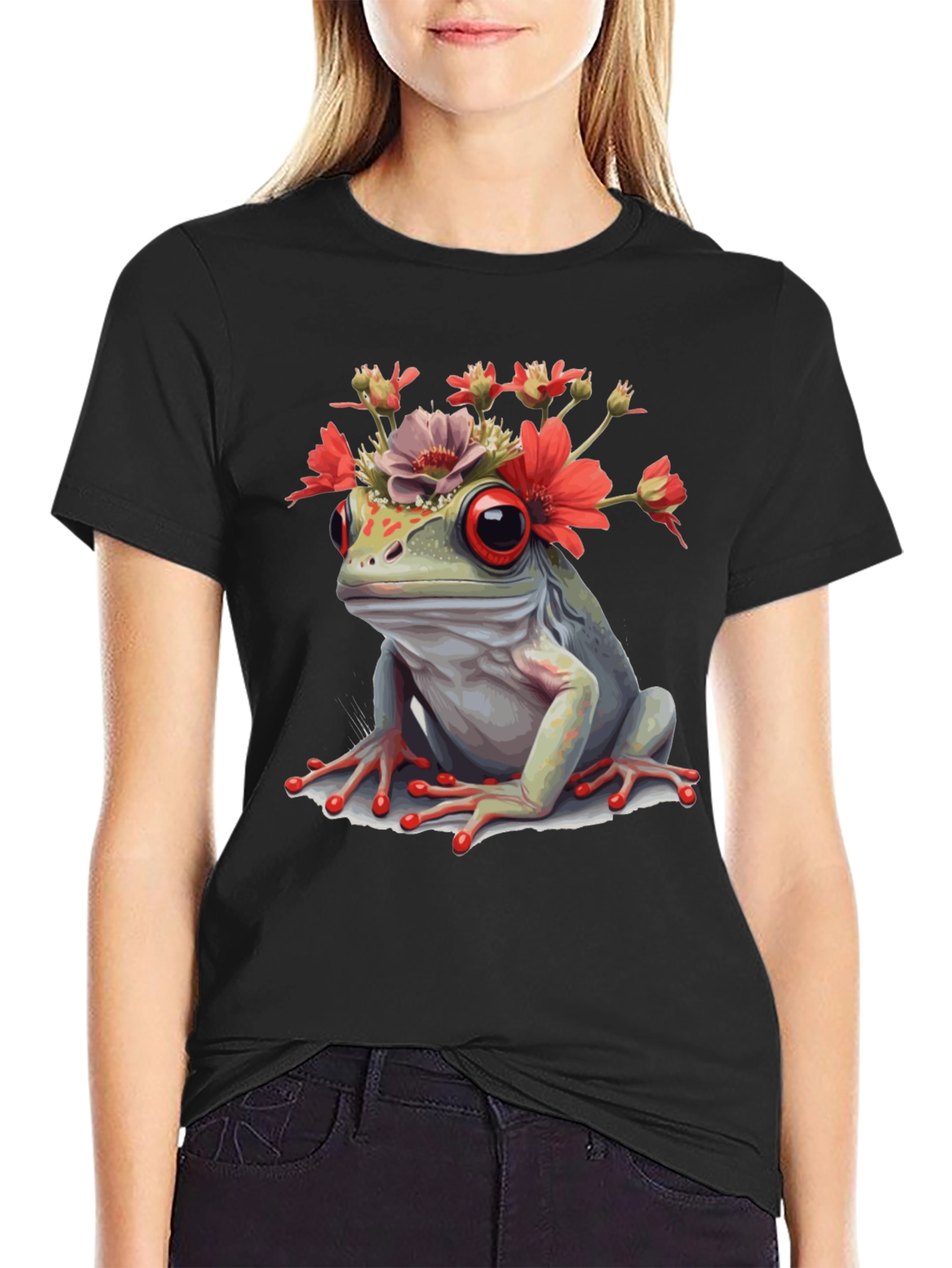 Frog with Flowers T-Shirt