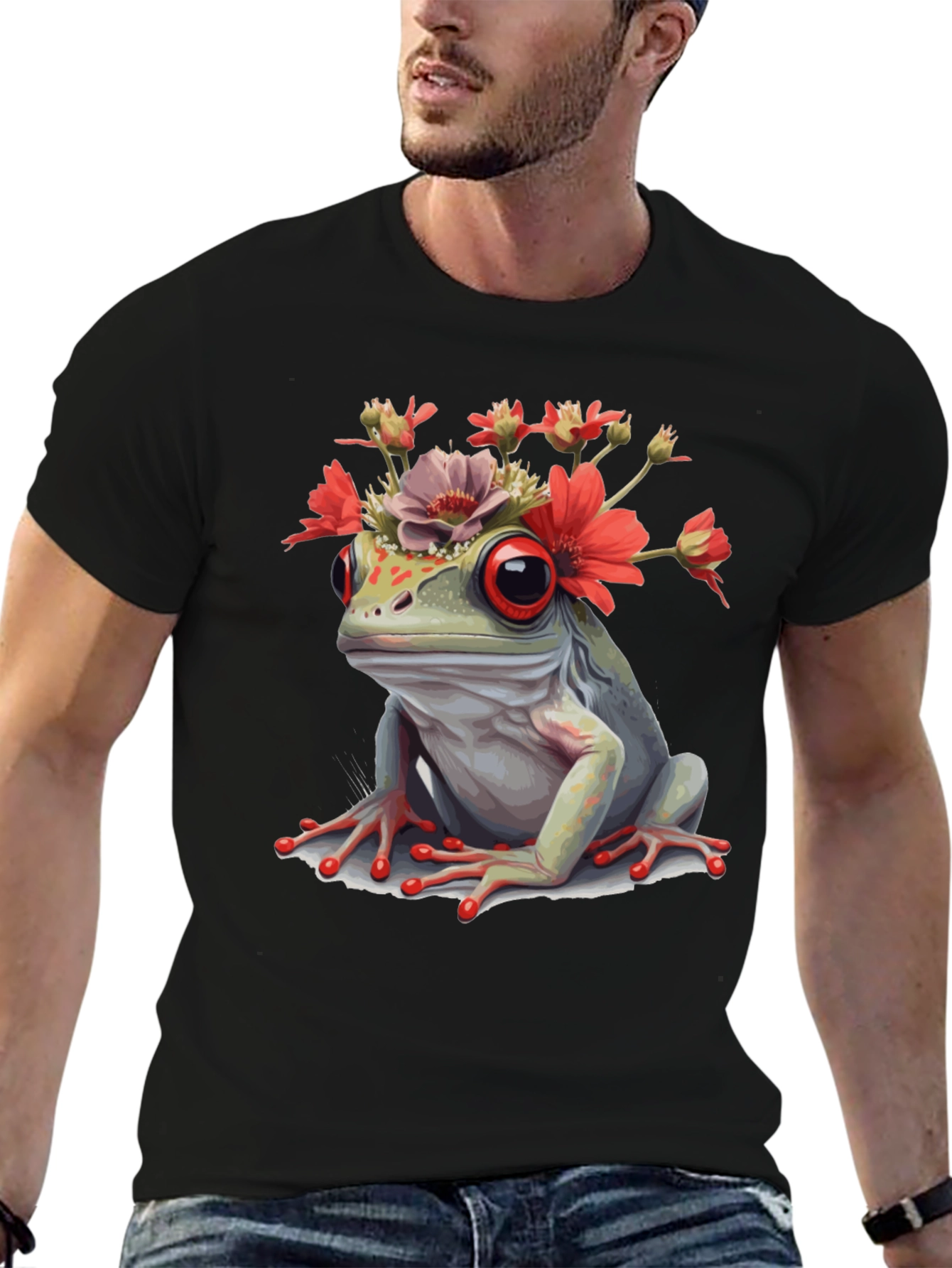 Frog with Flowers T-Shirt