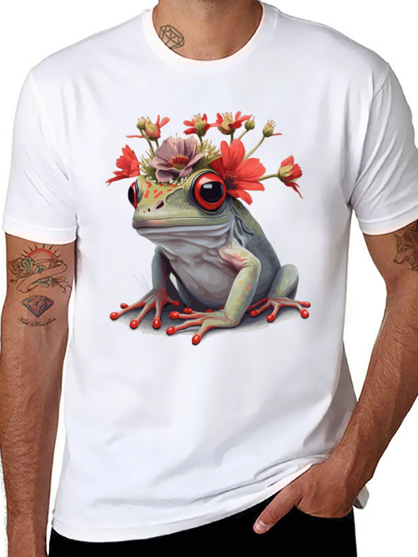 Frog with Flowers T-Shirt