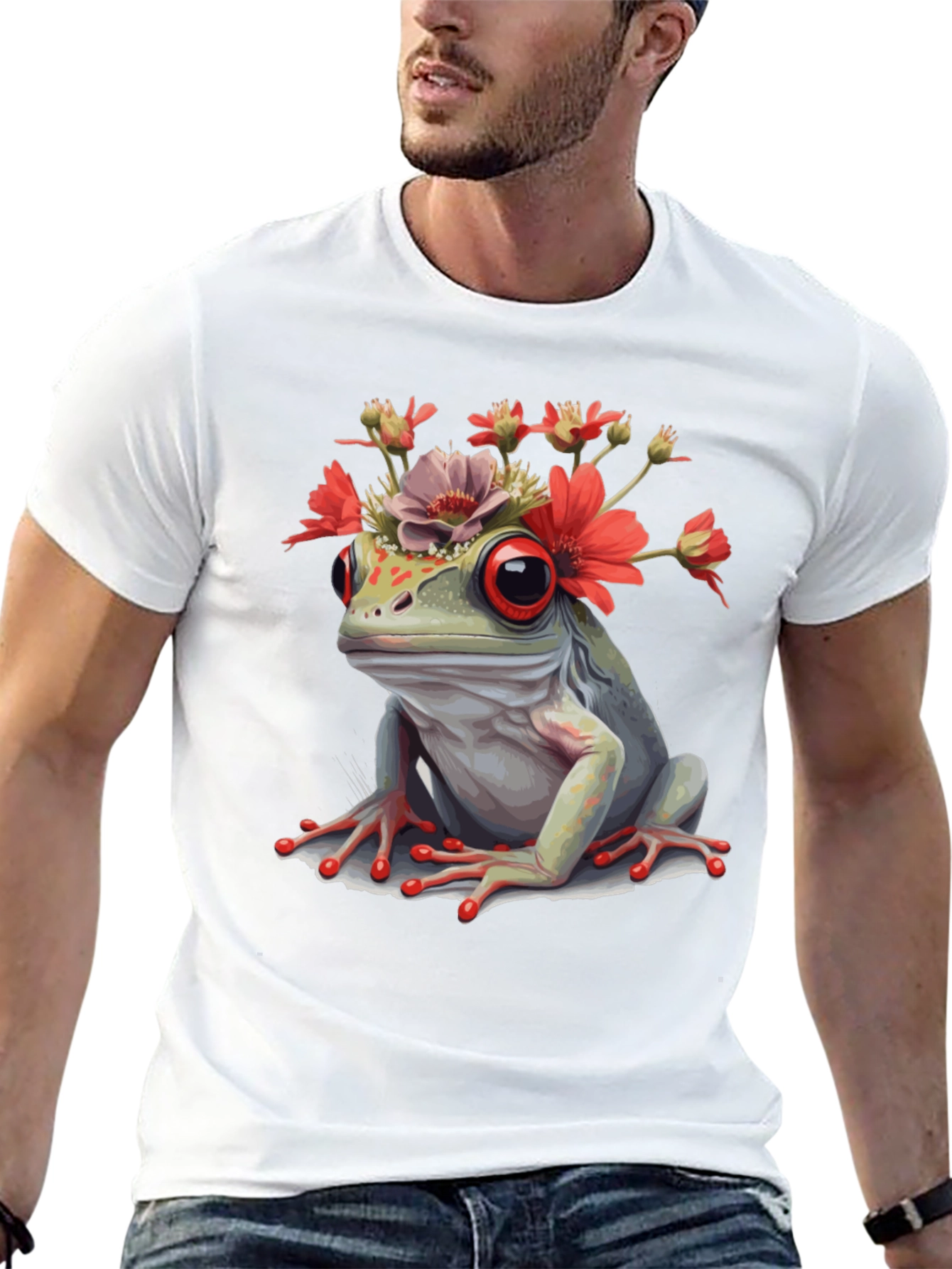 Frog with Flowers T-Shirt