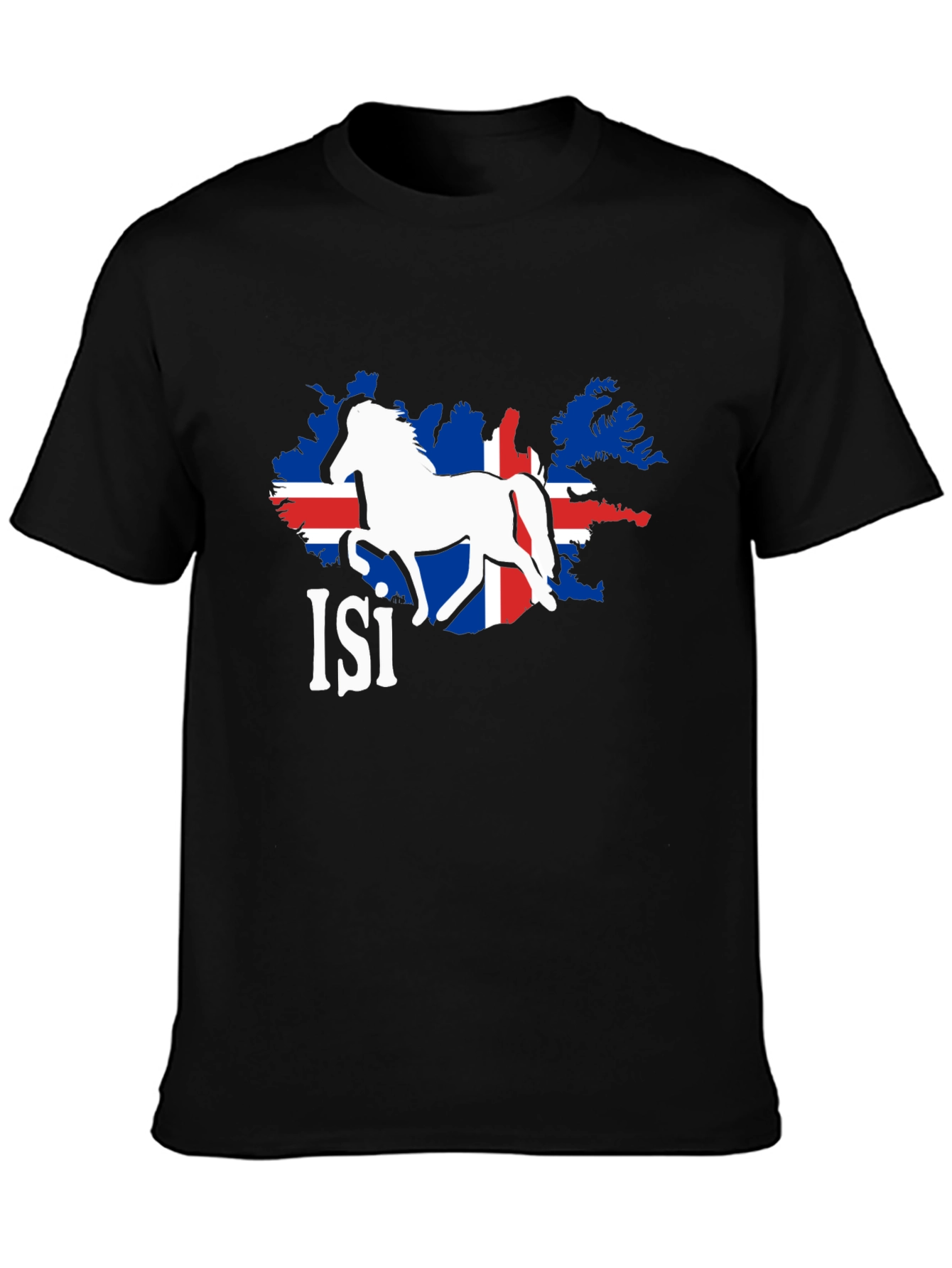 Icelandic Horse Isi T-Shirt - Flag of Iceland