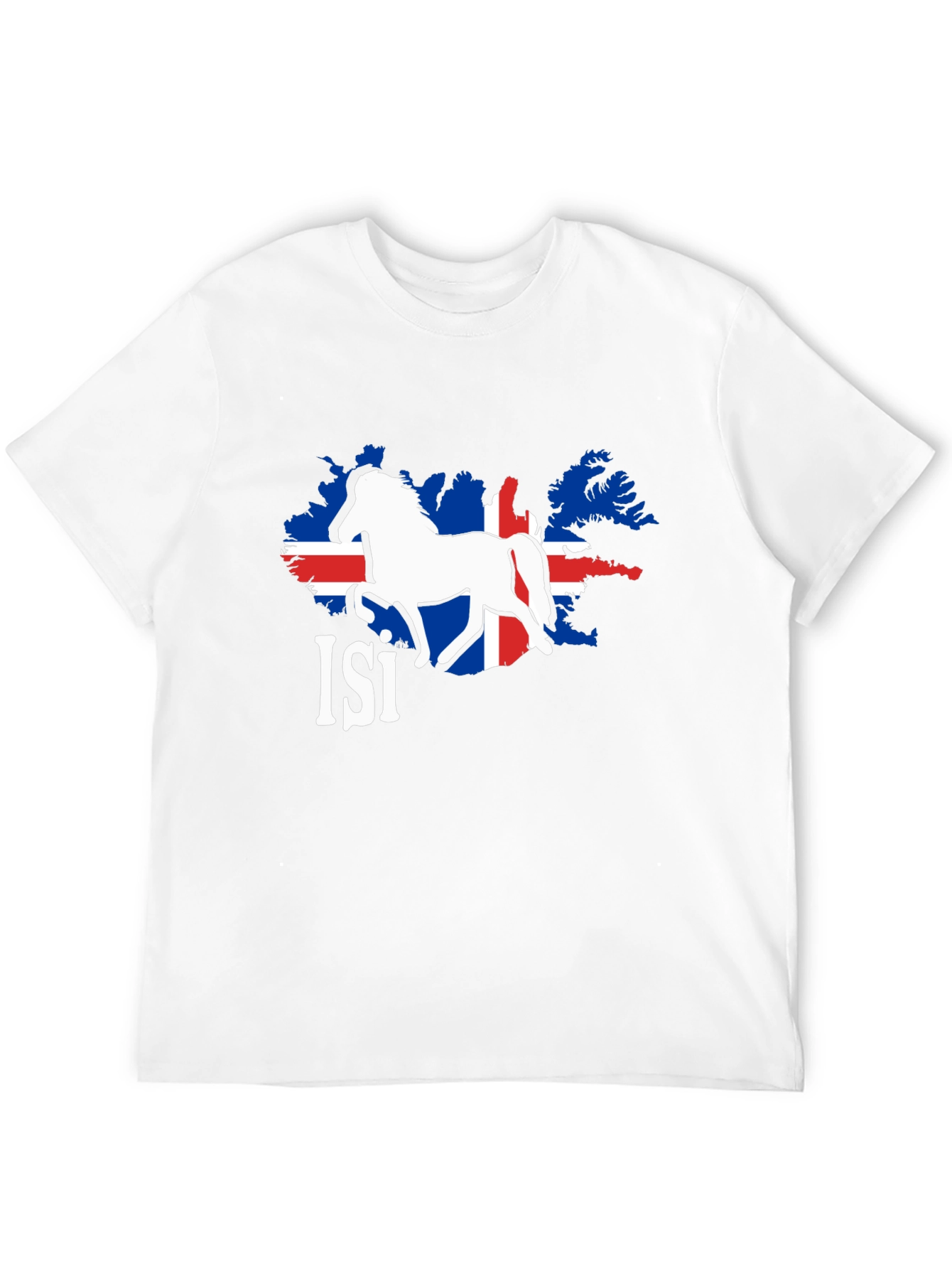 Icelandic Horse Isi T-Shirt - Flag of Iceland