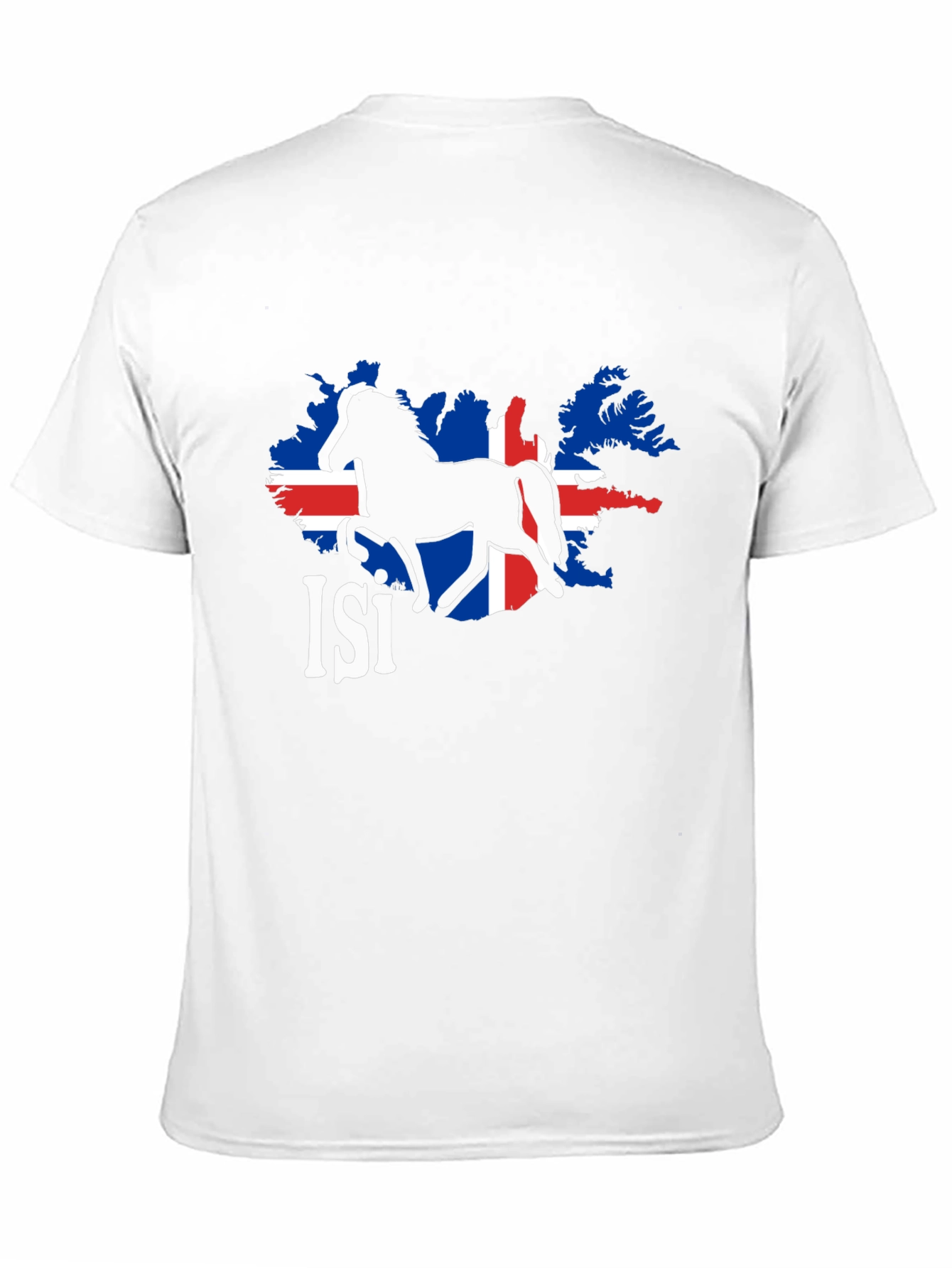 Icelandic Horse Isi T-Shirt - Flag of Iceland
