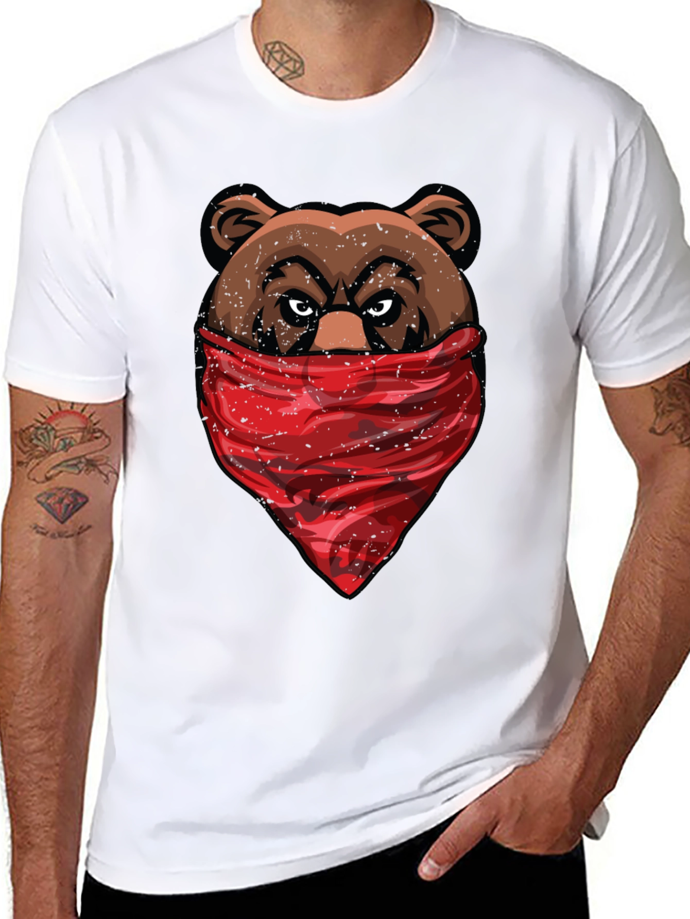 Bear Bandit Graphic Tee - Cool & Edgy Streetwear