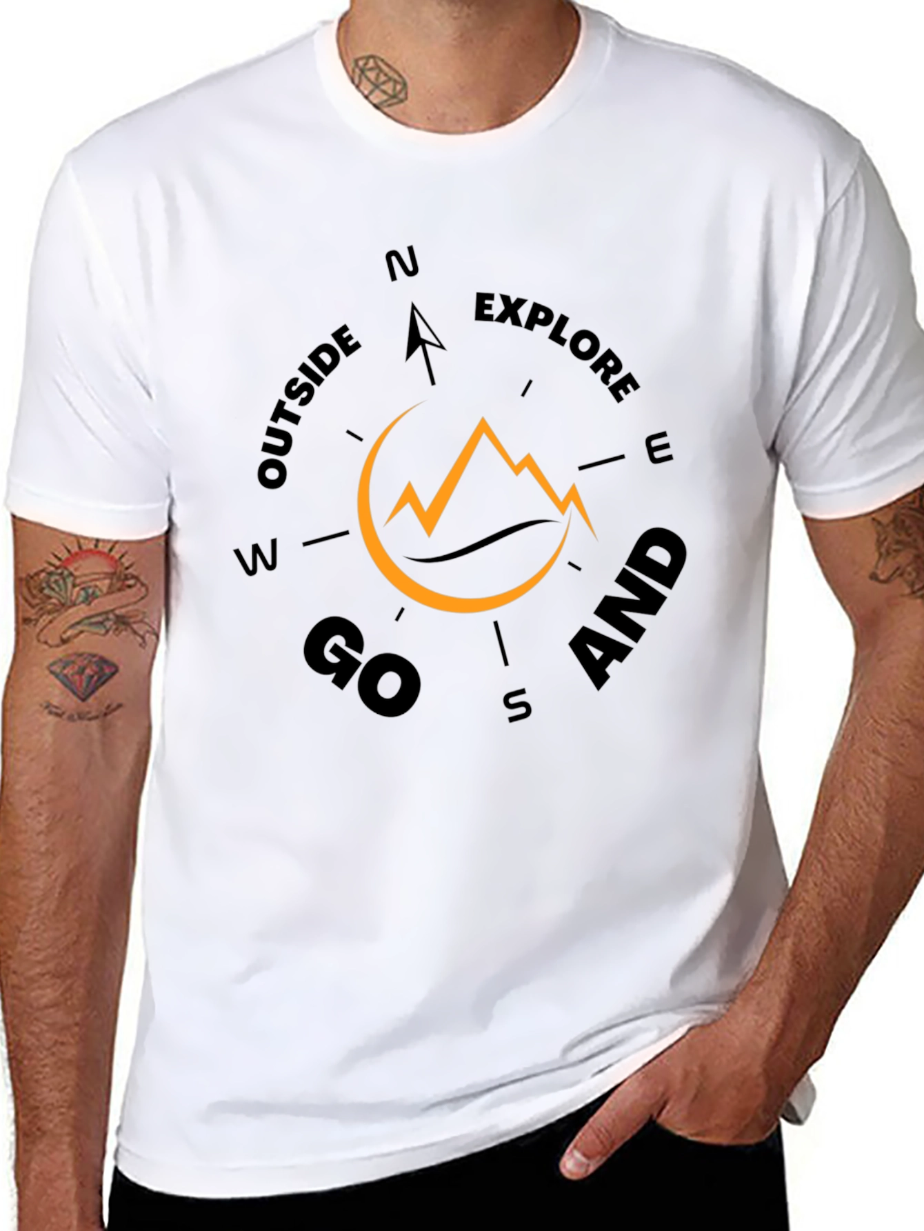 Outdoor Adventure Compass Graphic Tee