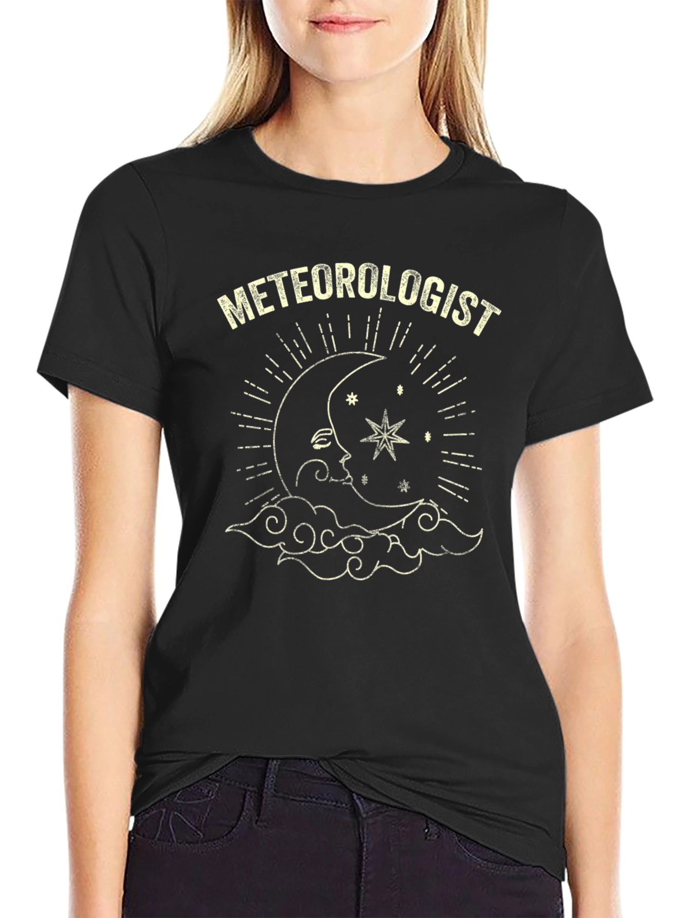 Meteorologist Moon & Stars Graphic T-Shirt