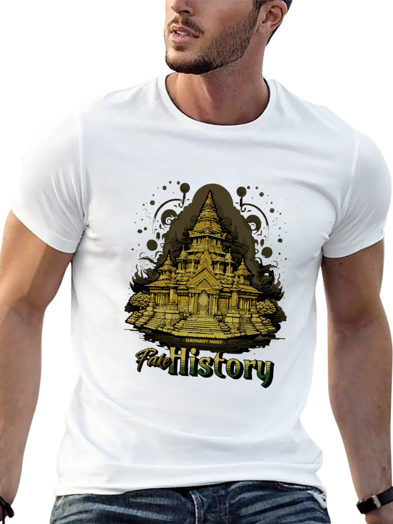 Fake History Temple Graphic T-Shirt