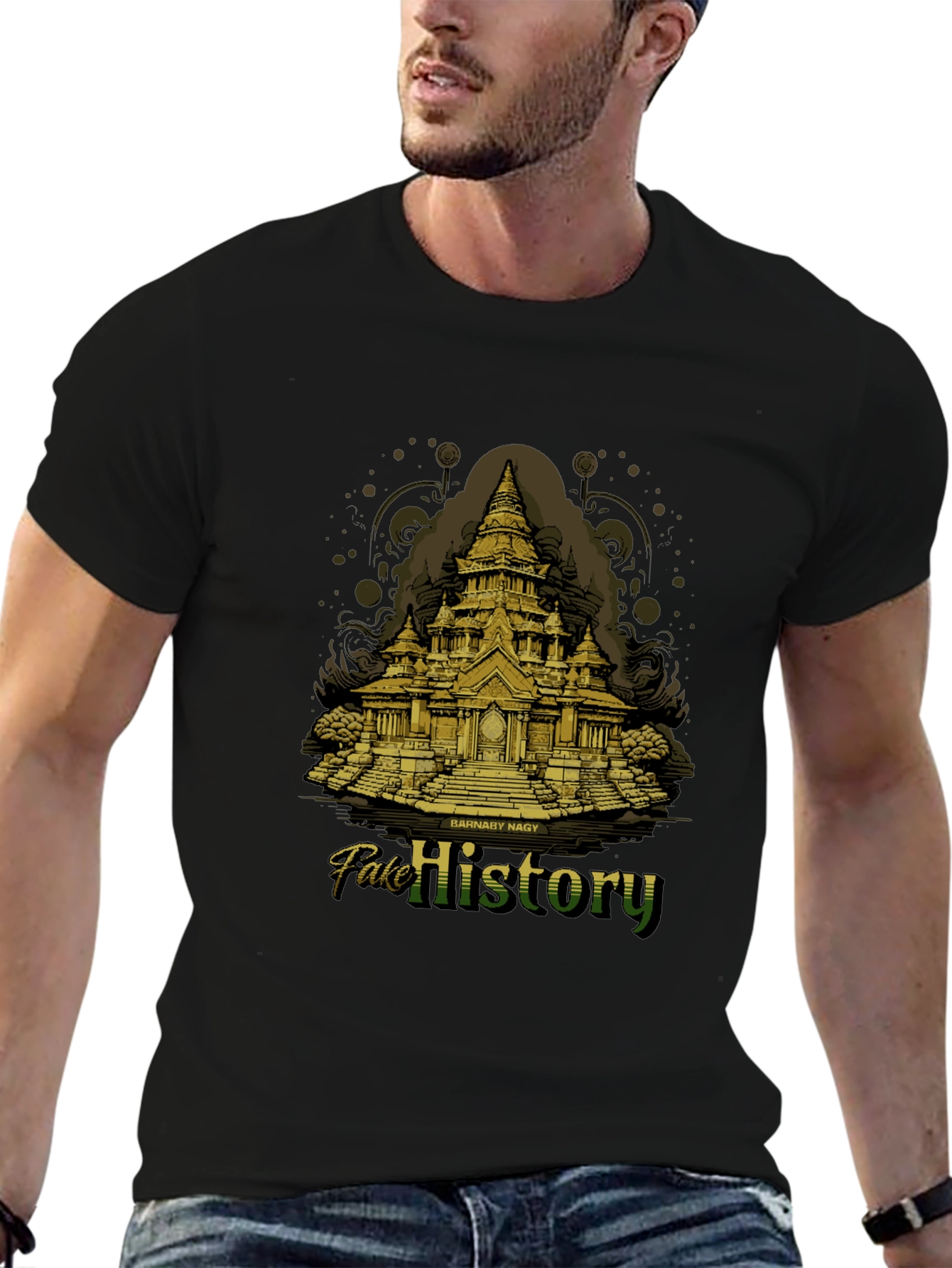 Fake History Temple Graphic T-Shirt