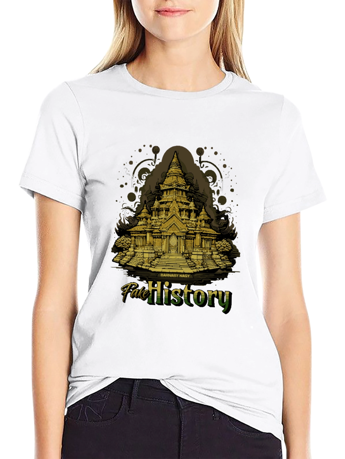 Fake History Temple Graphic T-Shirt