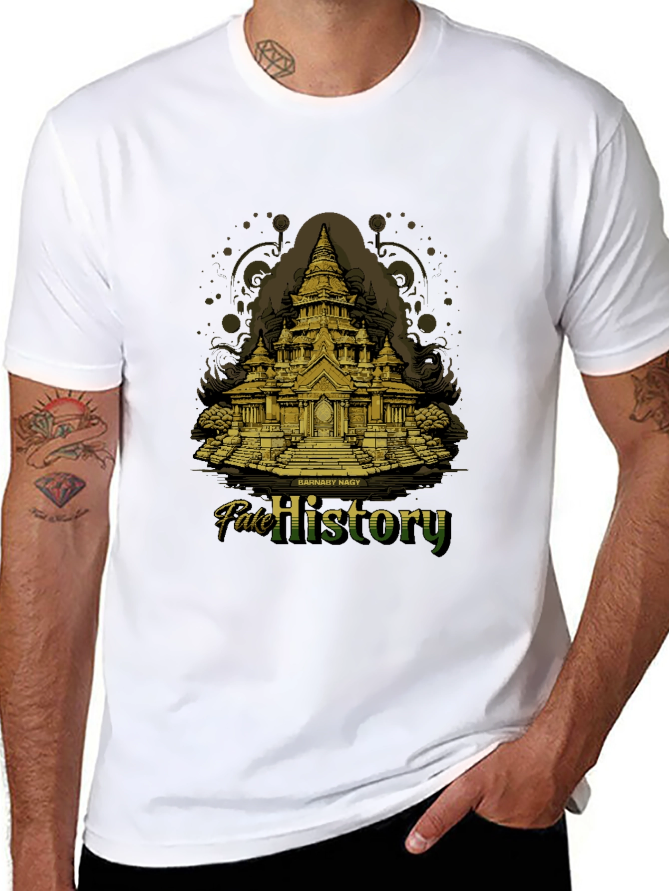 Fake History Temple Graphic T-Shirt