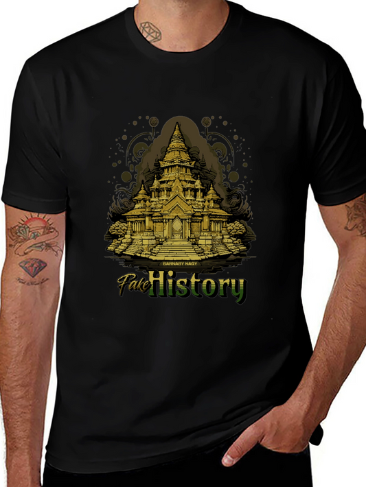 Fake History Temple Graphic T-Shirt