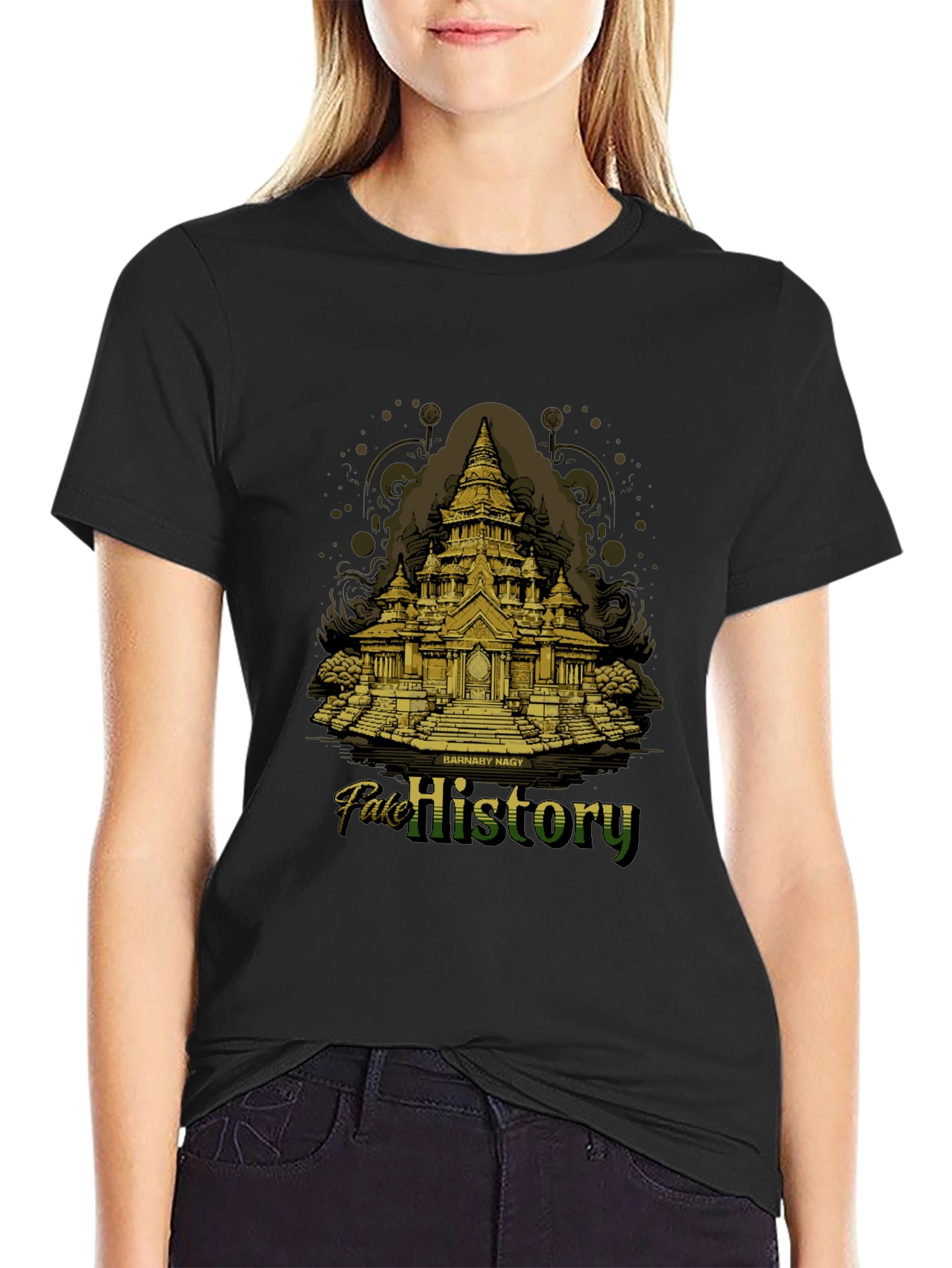 Fake History Temple Graphic T-Shirt