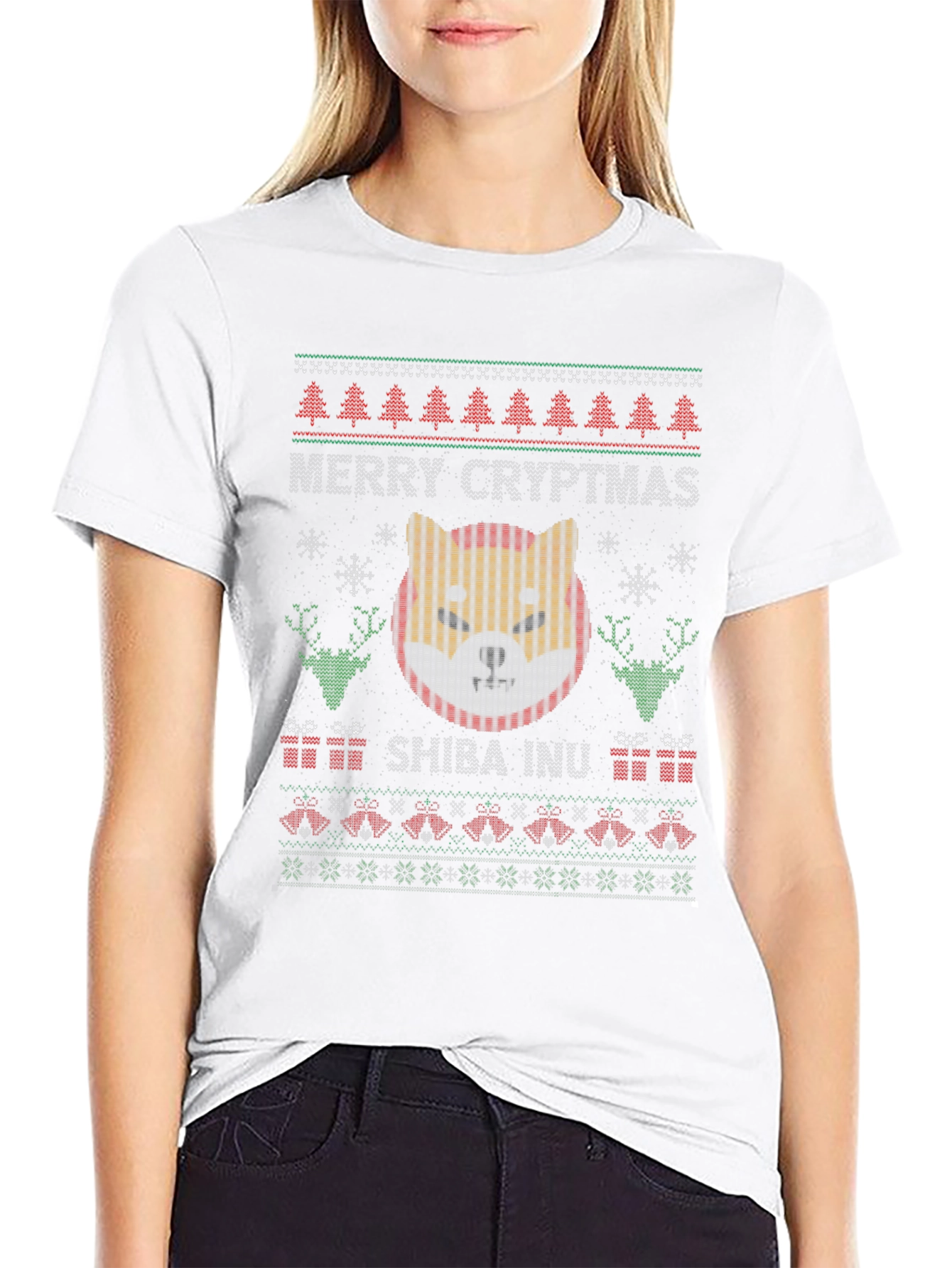 Merry Cryptmas Shiba Inu Ugly Christmas Sweater T-Shirt