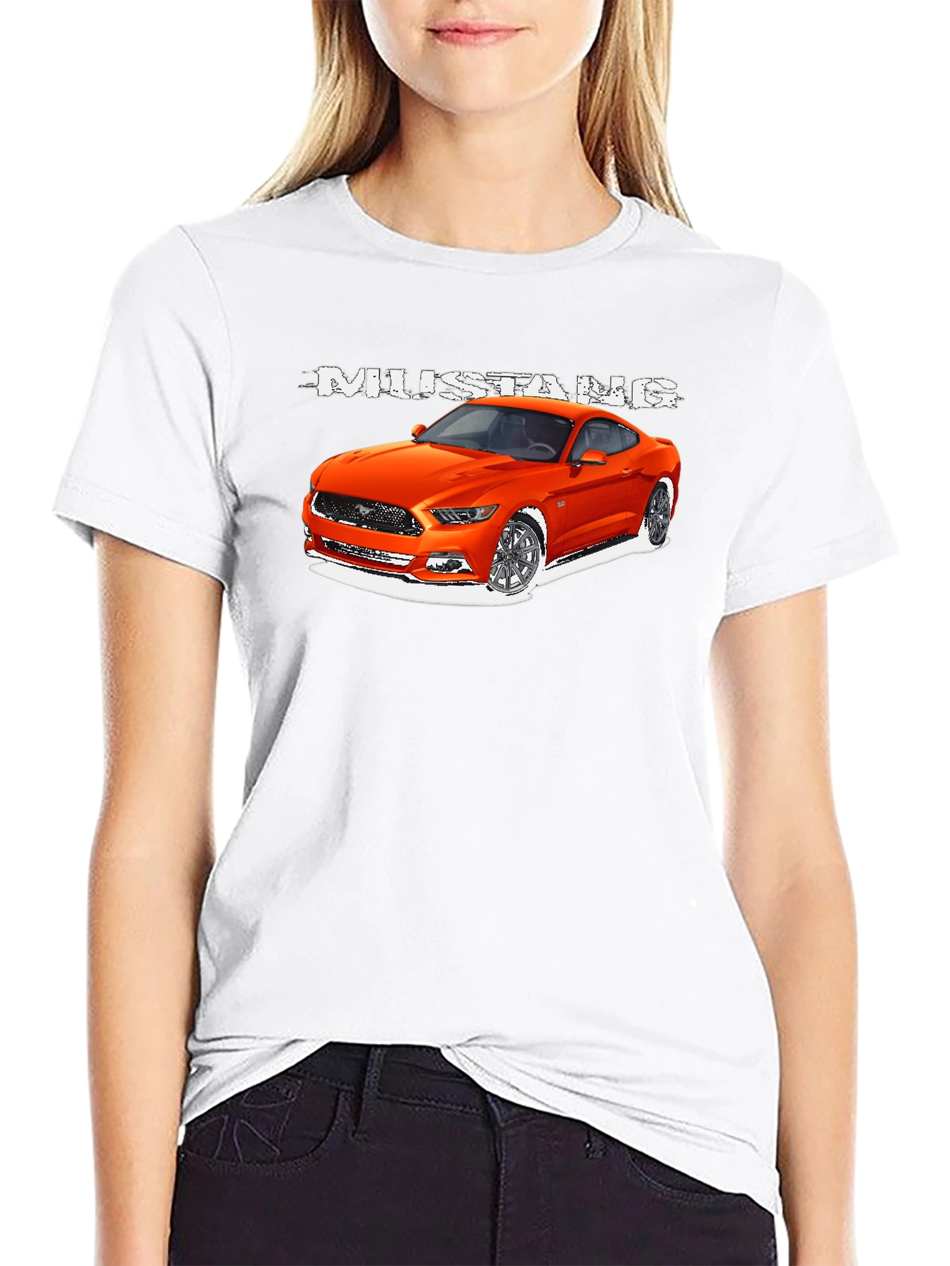 Mustang Car Graphic T-Shirt - Mens Black Tee