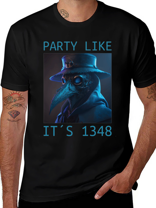 Plague Doctor Party Tee - Dark Humor Shirt