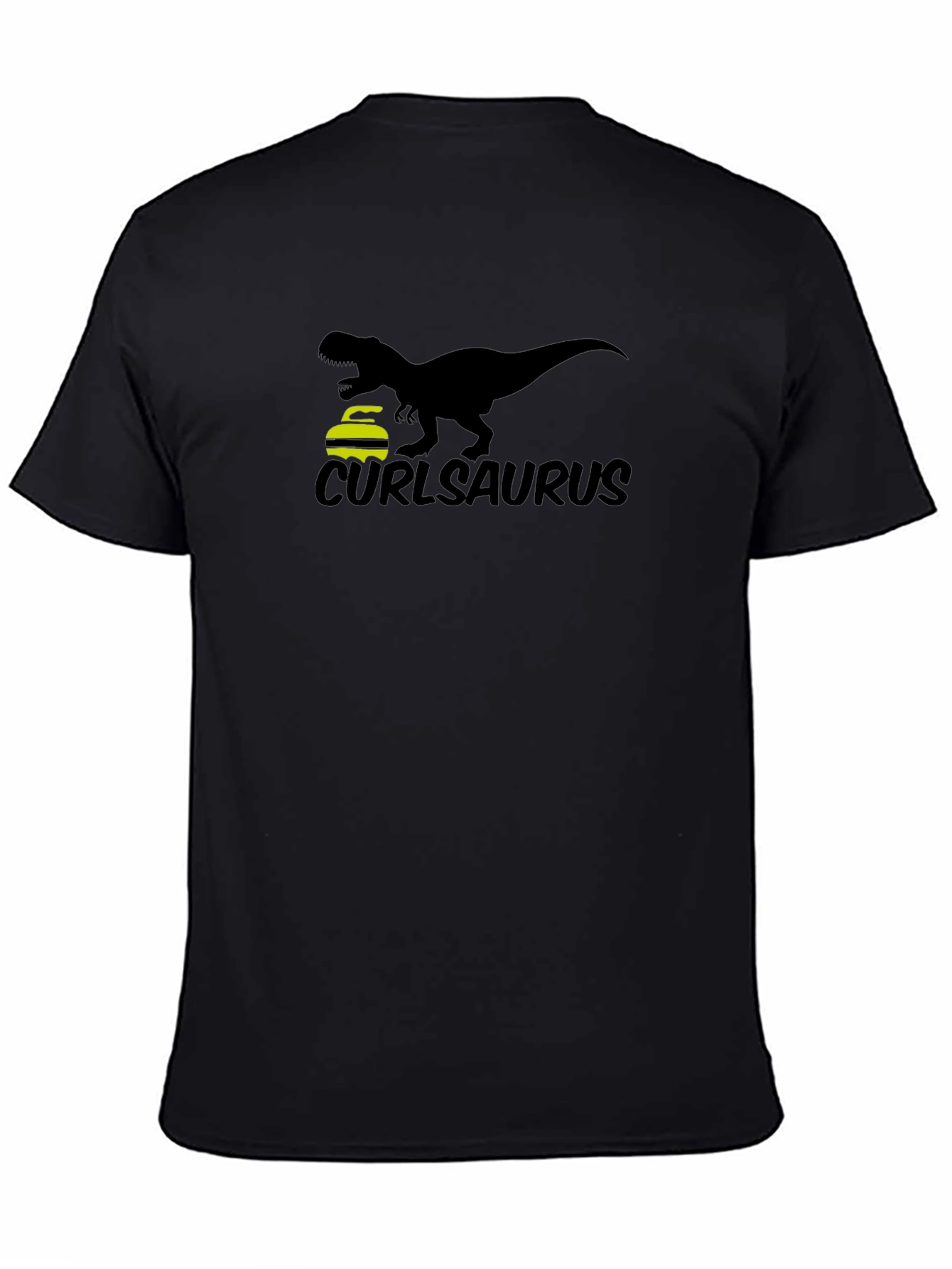 Curlasaurus T-Rex Curling Sport Tee