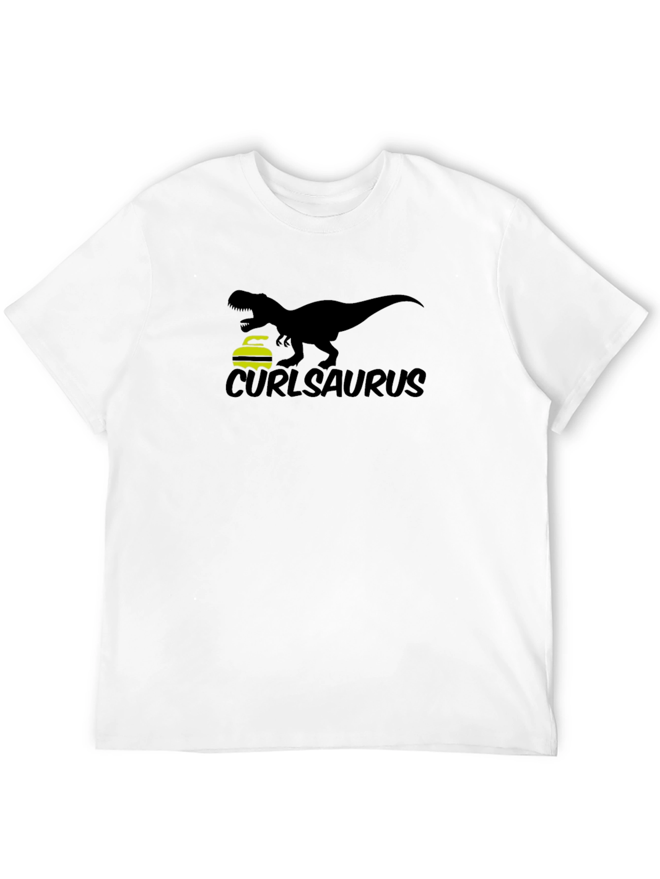 Curlasaurus T-Rex Curling Sport Tee