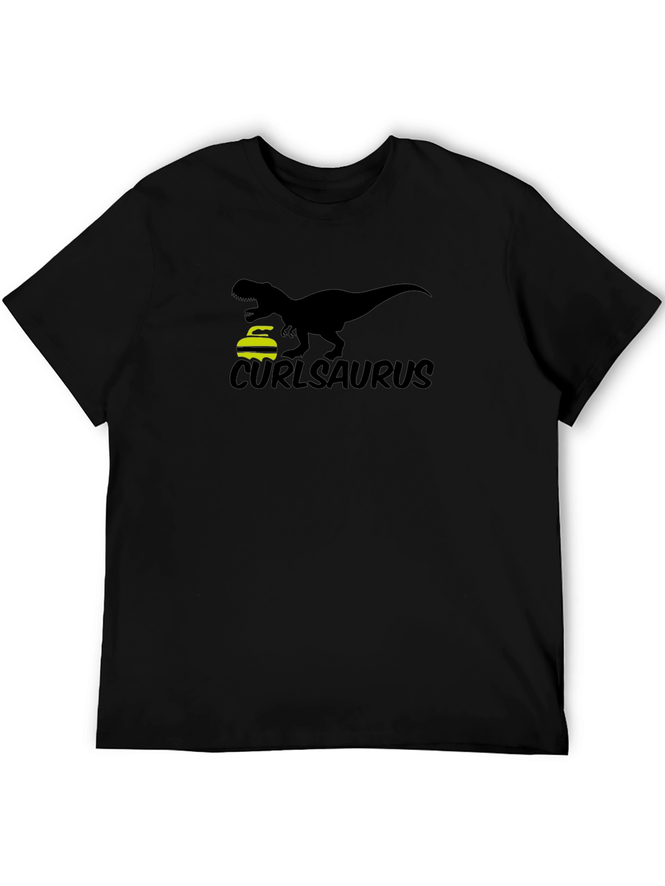 Curlasaurus T-Rex Curling Sport Tee