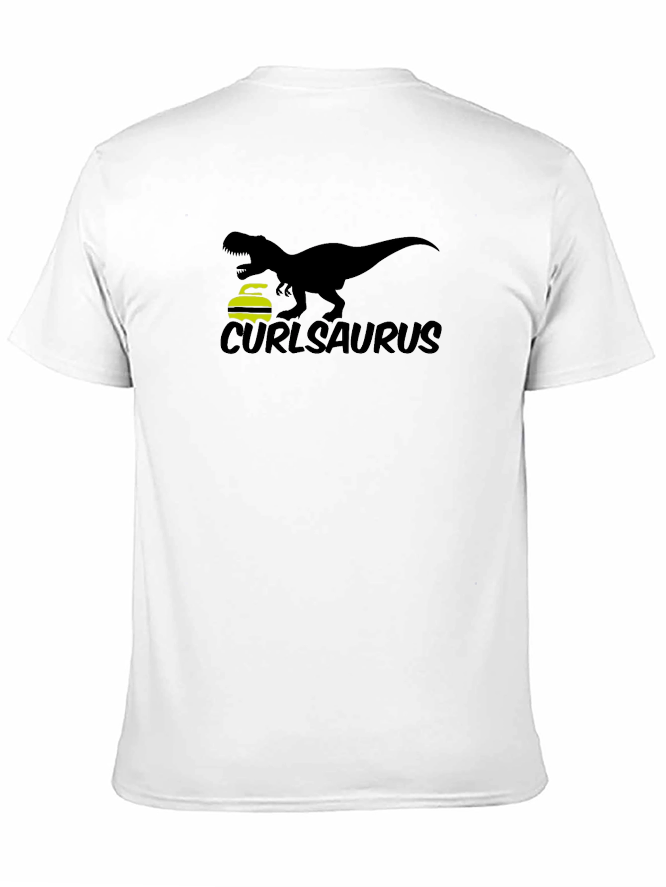 Curlasaurus T-Rex Curling Sport Tee