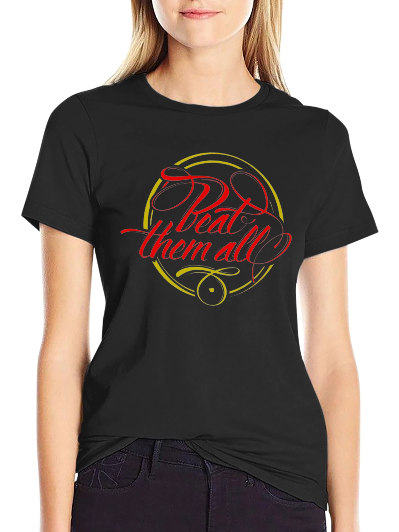 Beat Them All Graphic Tee - Bold Statement Shirt