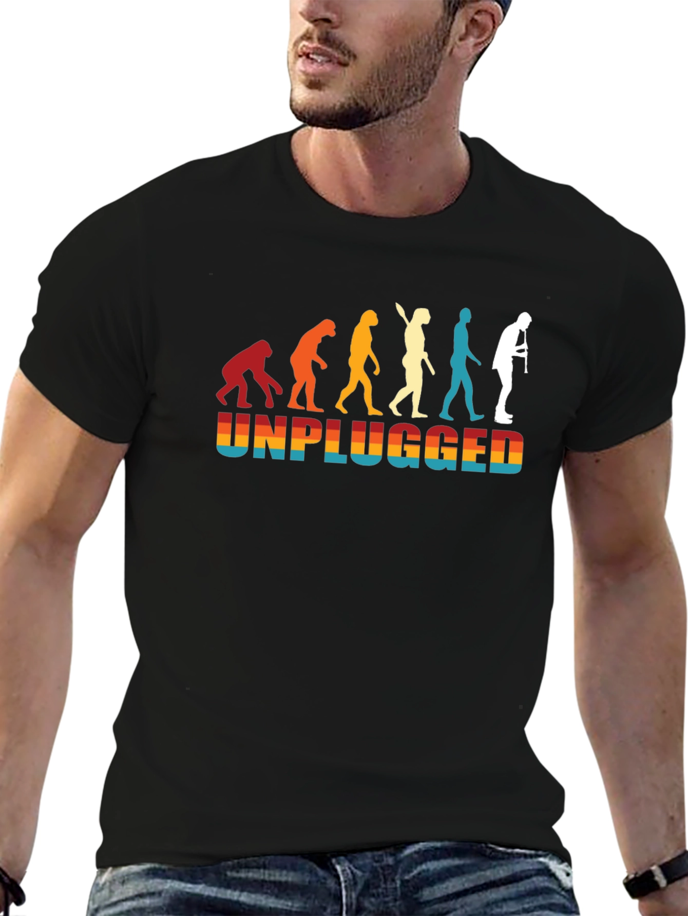 Unplugged Evolution Black T-Shirt