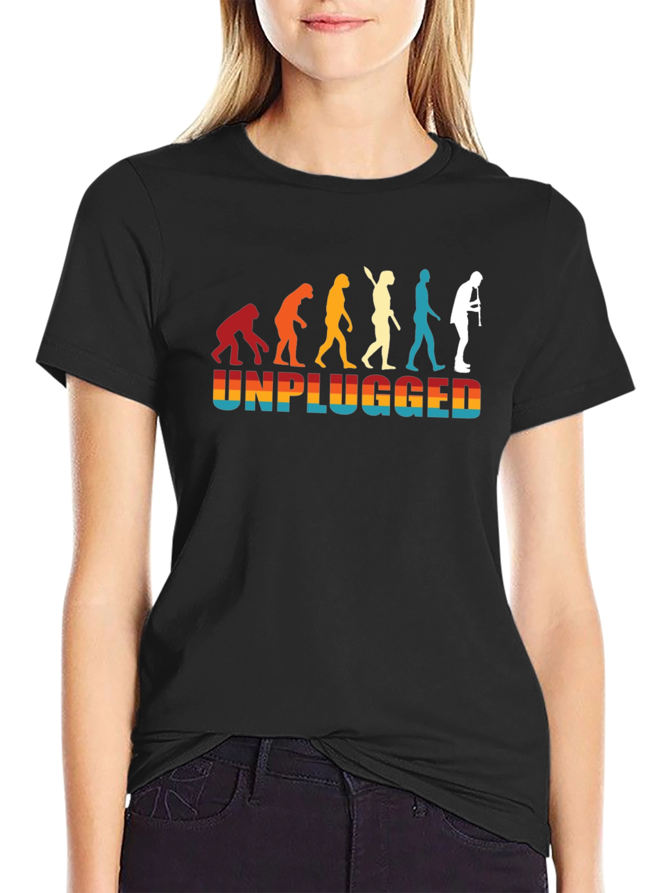 Unplugged Evolution Black T-Shirt