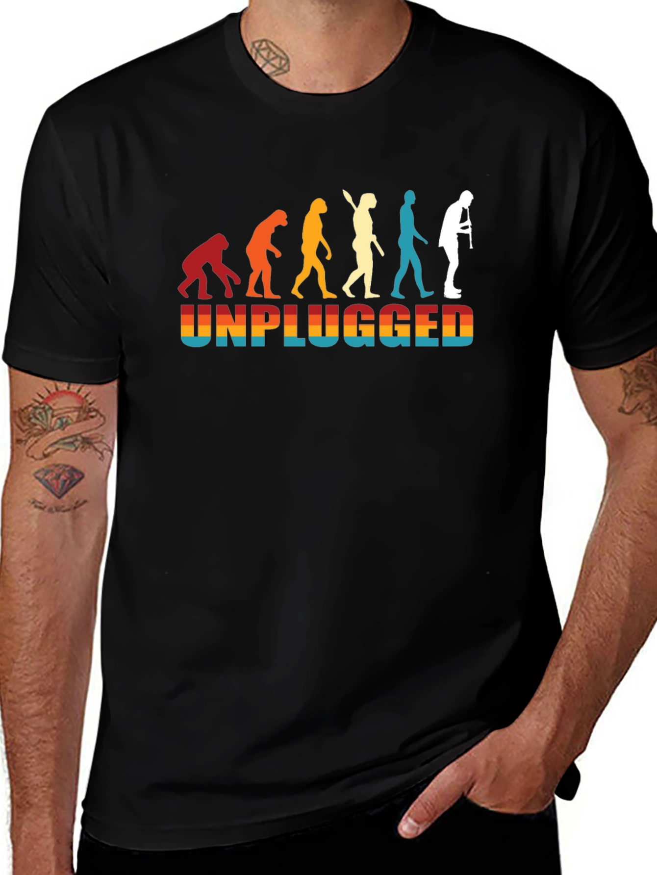 Unplugged Evolution Black T-Shirt
