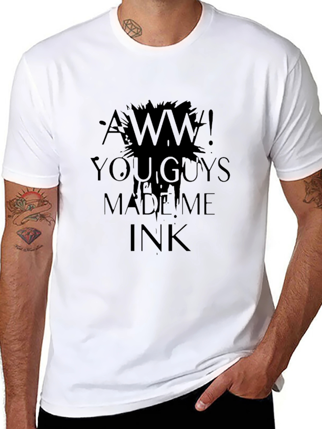 Aww! You Guys Made Me Ink Black T-Shirt