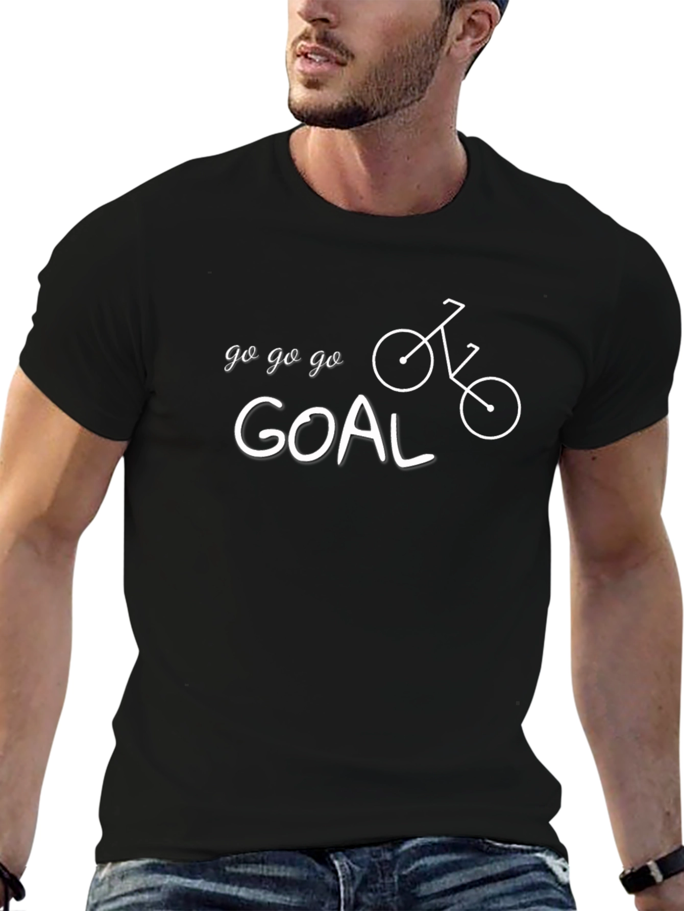 Go Goal Bike Graphic Tee - Black