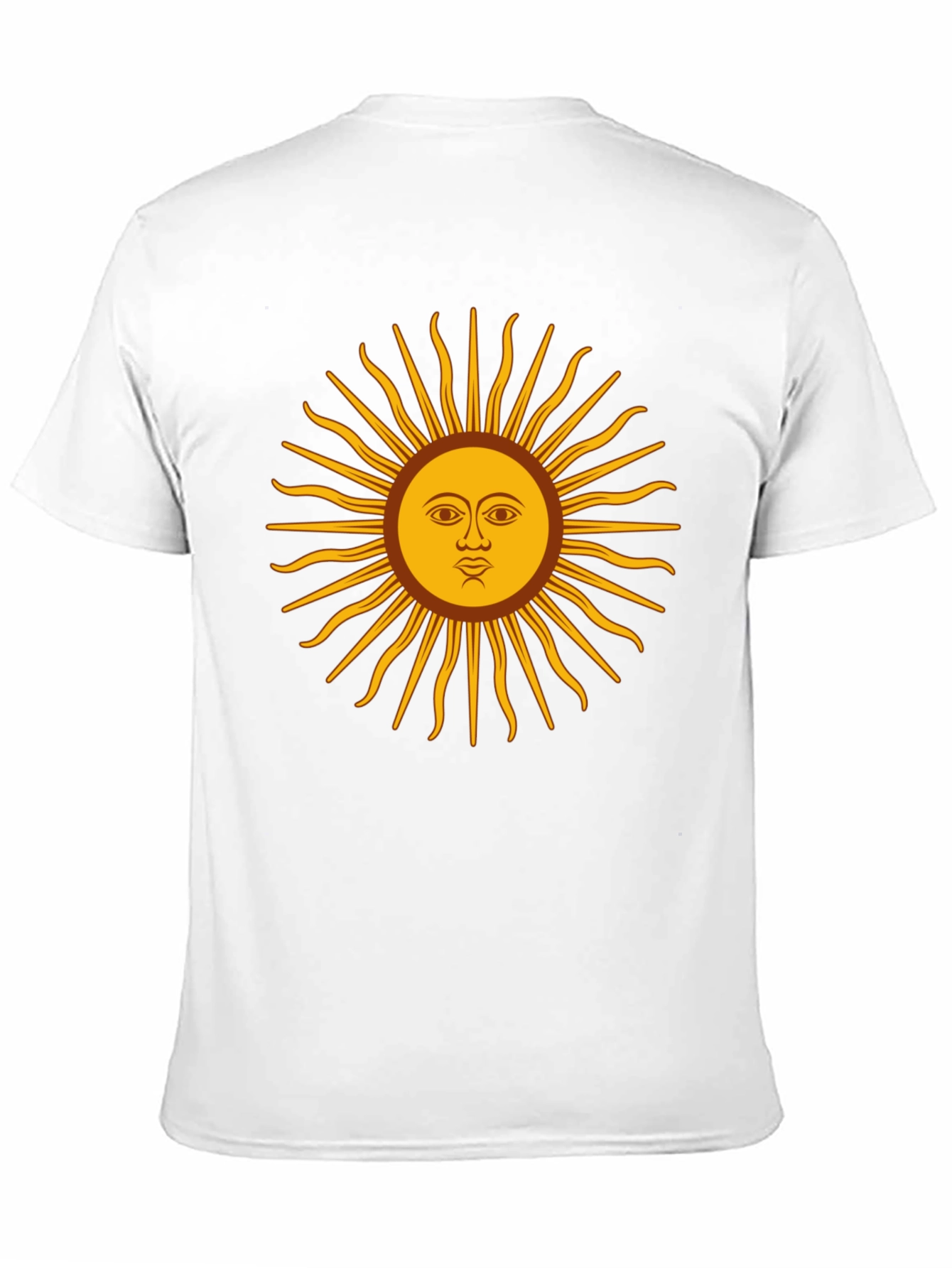 Sun Face Graphic Print Black T-Shirt
